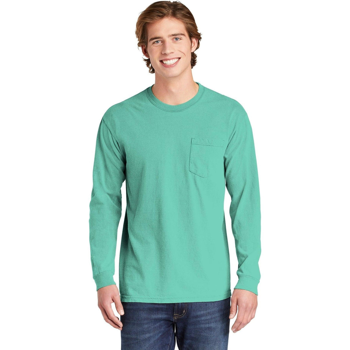 no-logo Comfort Colors Heavyweight Ring Spun Long Sleeve Pocket Tee-Regular-Comfort Colors-Thread Logic