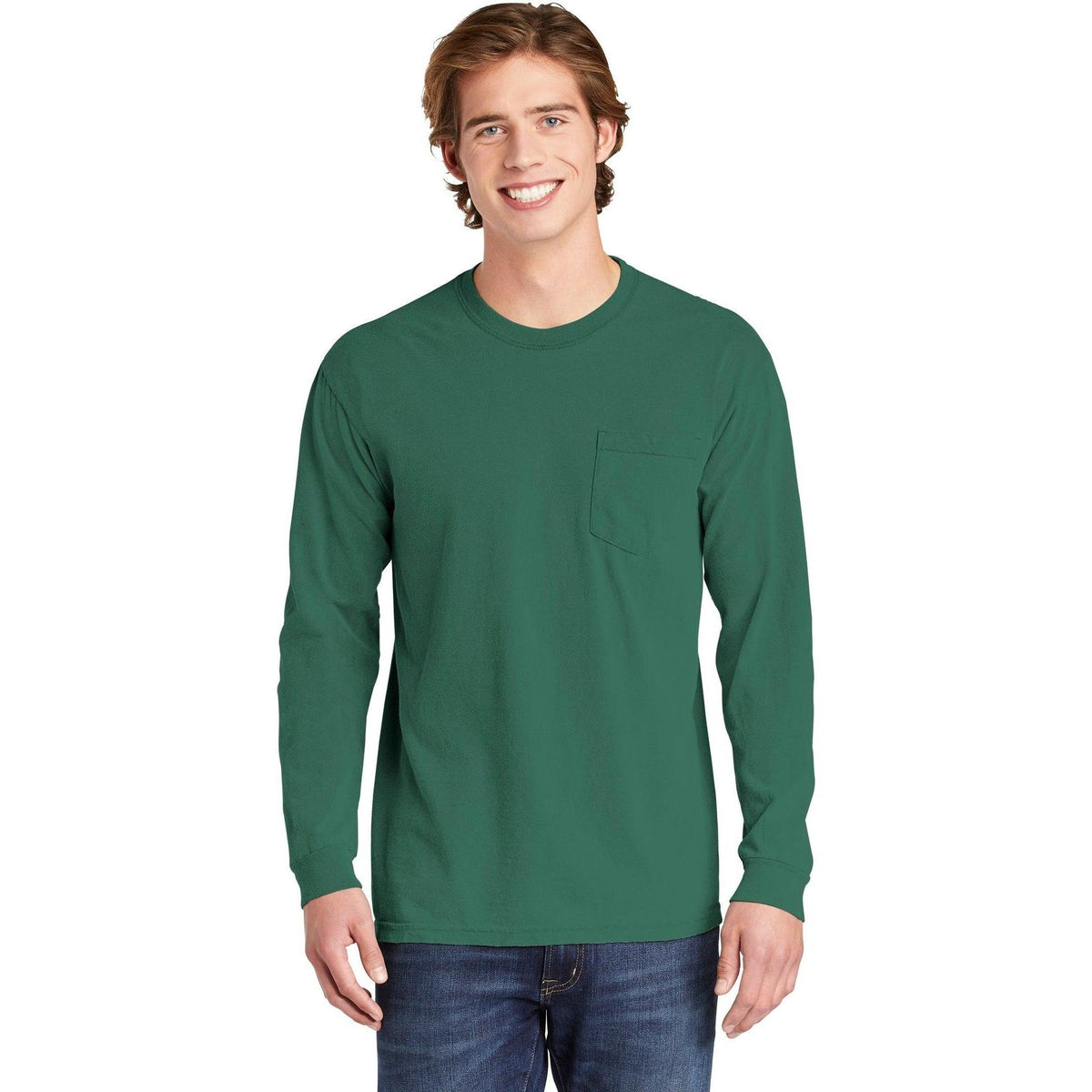 no-logo Comfort Colors Heavyweight Ring Spun Long Sleeve Pocket Tee-Regular-Comfort Colors-Thread Logic