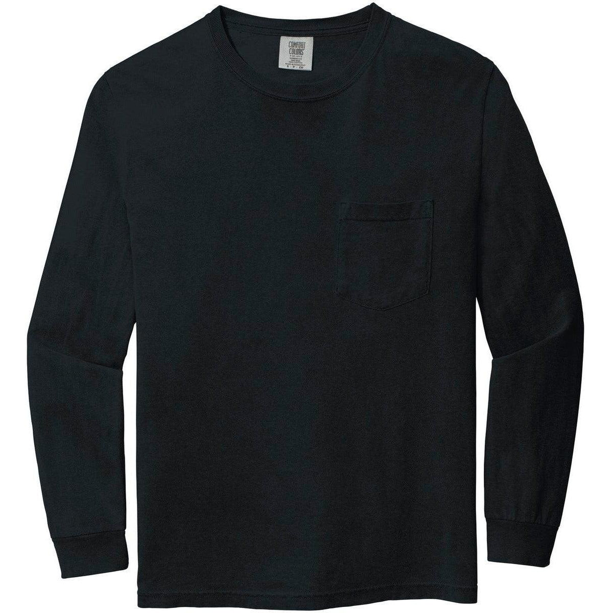 no-logo Comfort Colors Heavyweight Ring Spun Long Sleeve Pocket Tee
