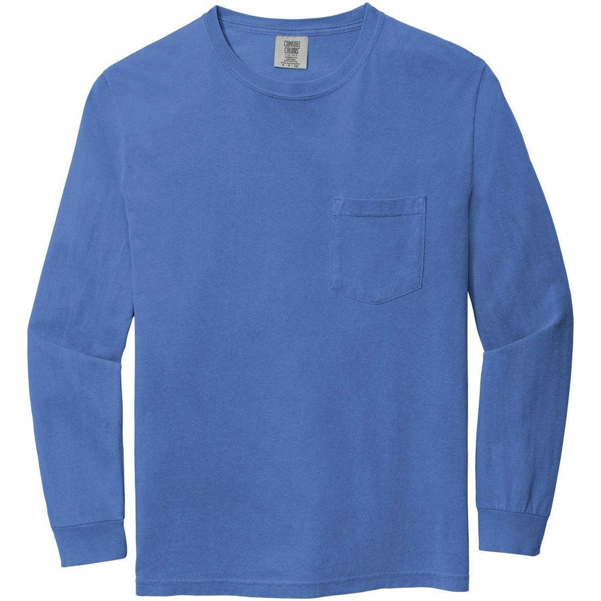 no-logo Comfort Colors Heavyweight Ring Spun Long Sleeve Pocket Tee