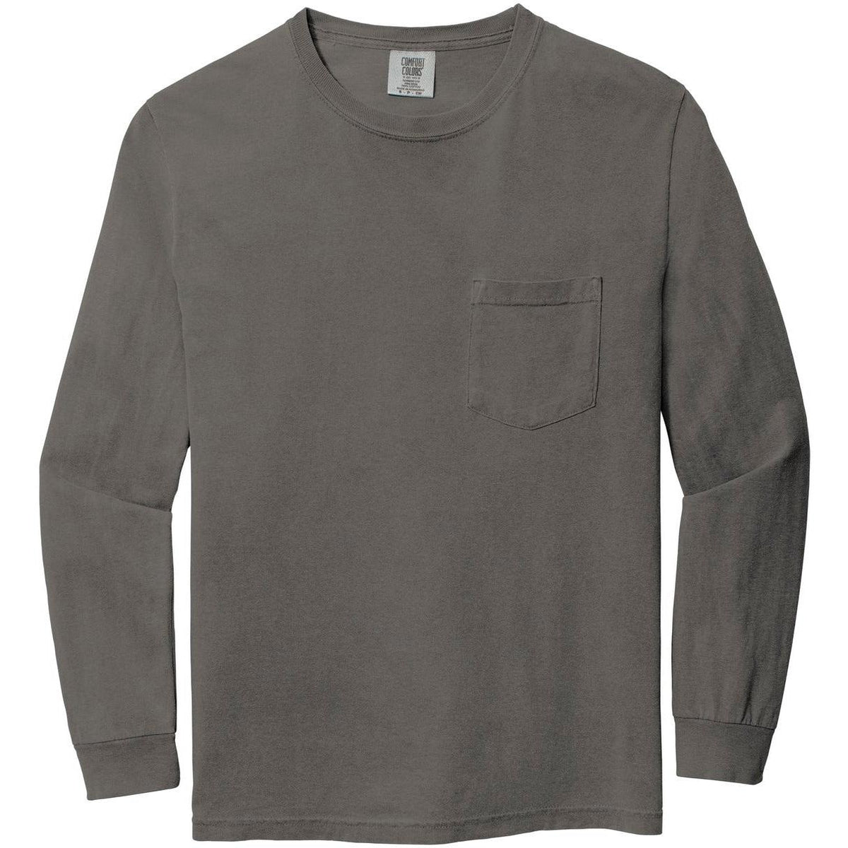 no-logo Comfort Colors Heavyweight Ring Spun Long Sleeve Pocket Tee