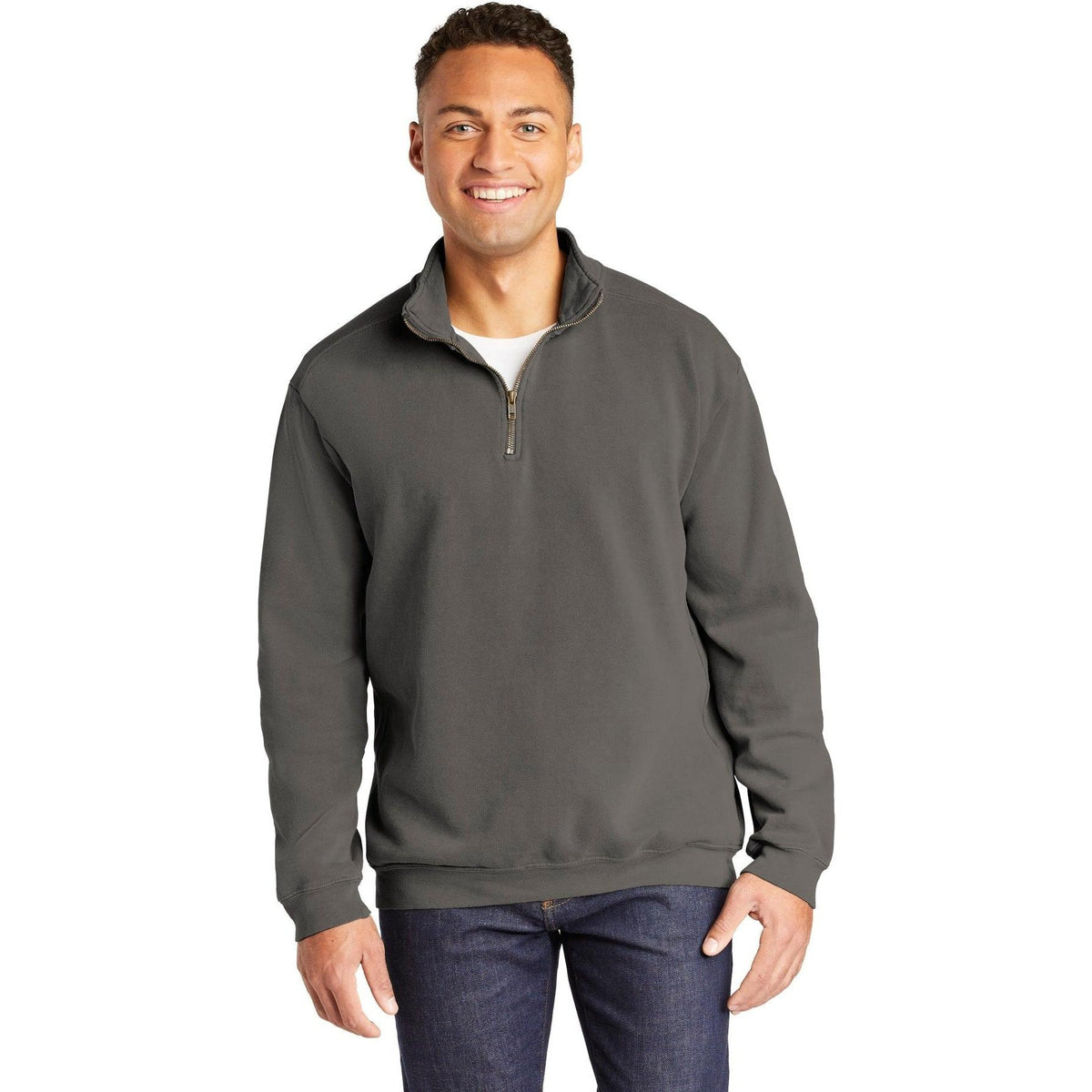 no-logo Comfort Colors Ring Spun 1/4-Zip Sweatshirt-Regular-Comfort Colors-Thread Logic