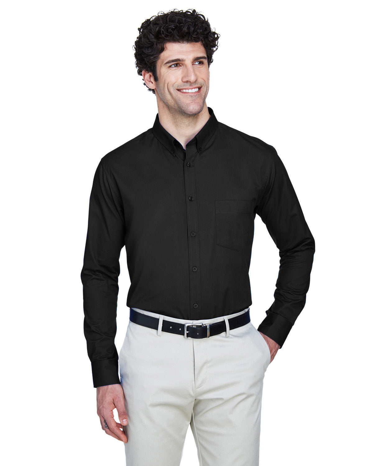 Core 365 Easy Care Shirt-Men's Dress Shirts-CORE365-Black-S-Thread Logic