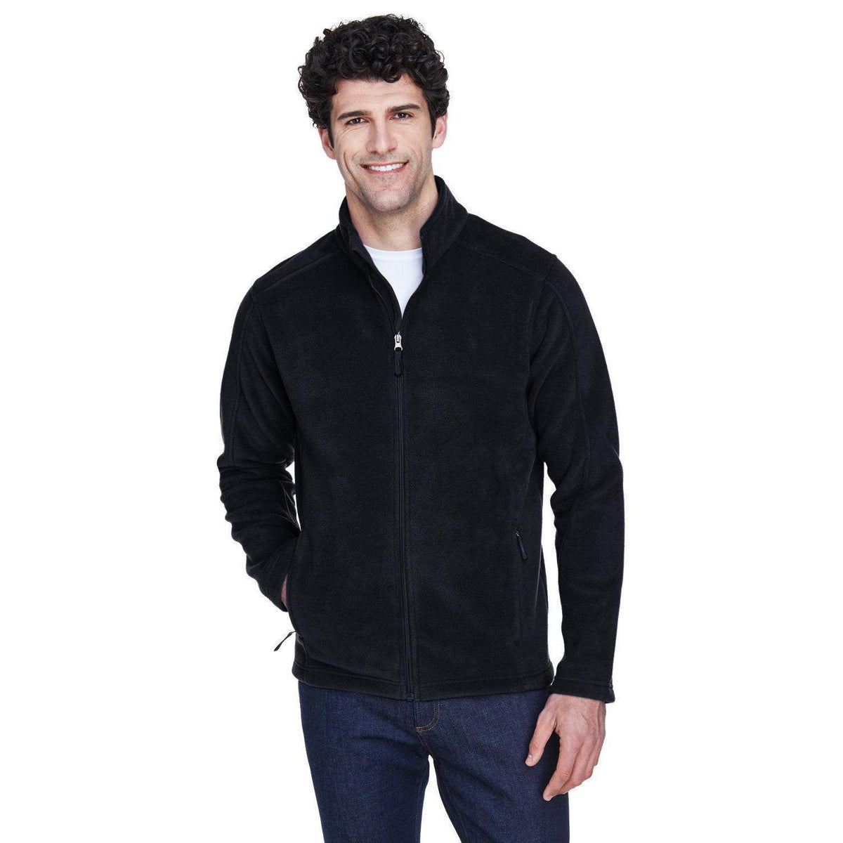 no-logo Core 365 Fleece Jacket-Men's Jackets-CORE365-Black-S-Thread Logic