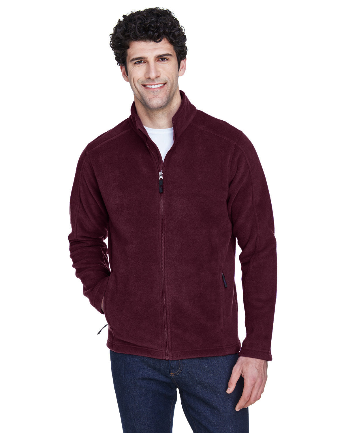 Core 365 Fleece Jacket-Men's Jackets-CORE365-Burgundy-S-Thread Logic