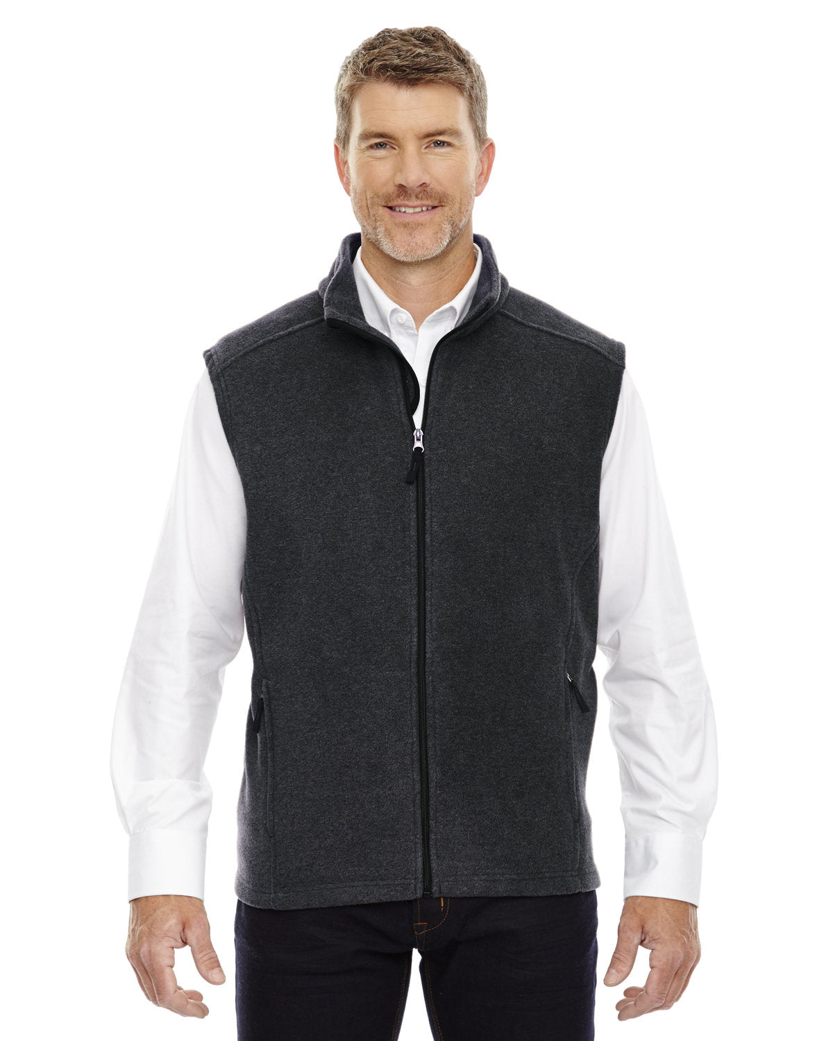 Core 365 Journey Fleece Vest-Men's Layering-CORE365-Heather Charcoal-S-Thread Logic