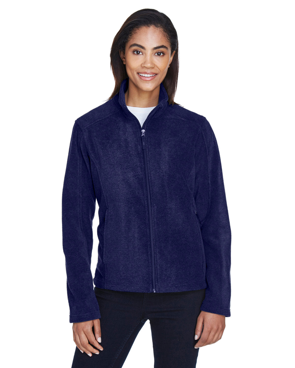 Core 365 Ladies Fleece Jacket-Ladies Jackets-CORE365-Classic Navy-XS-Thread Logic
