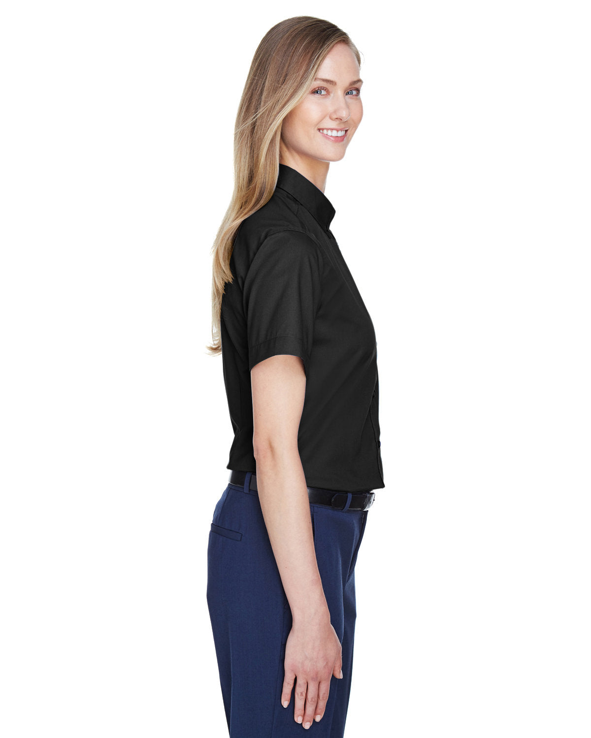 no-logo Core 365 Ladies Optimum Short-Sleeve Twill Shirt-Ladies Dress Shirts-CORE365-Thread Logic
