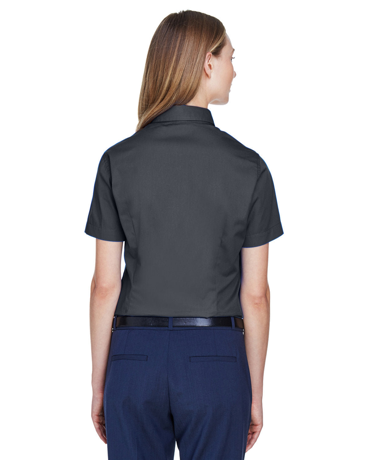 no-logo Core 365 Ladies Optimum Short-Sleeve Twill Shirt-Ladies Dress Shirts-CORE365-Thread Logic