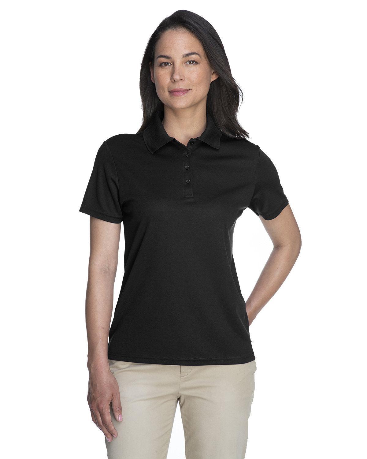 Core 365 Ladies Performance Pique Polo-Ladies Polos-CORE365-Black-XS-Thread Logic
