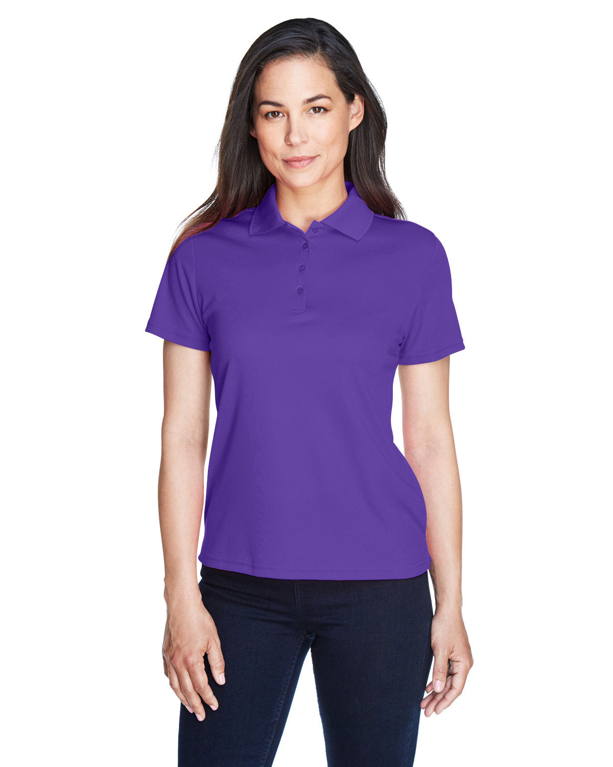 Core 365 Ladies Performance Pique Polo-Ladies Polos-CORE365-Campus Purple-XS-Thread Logic