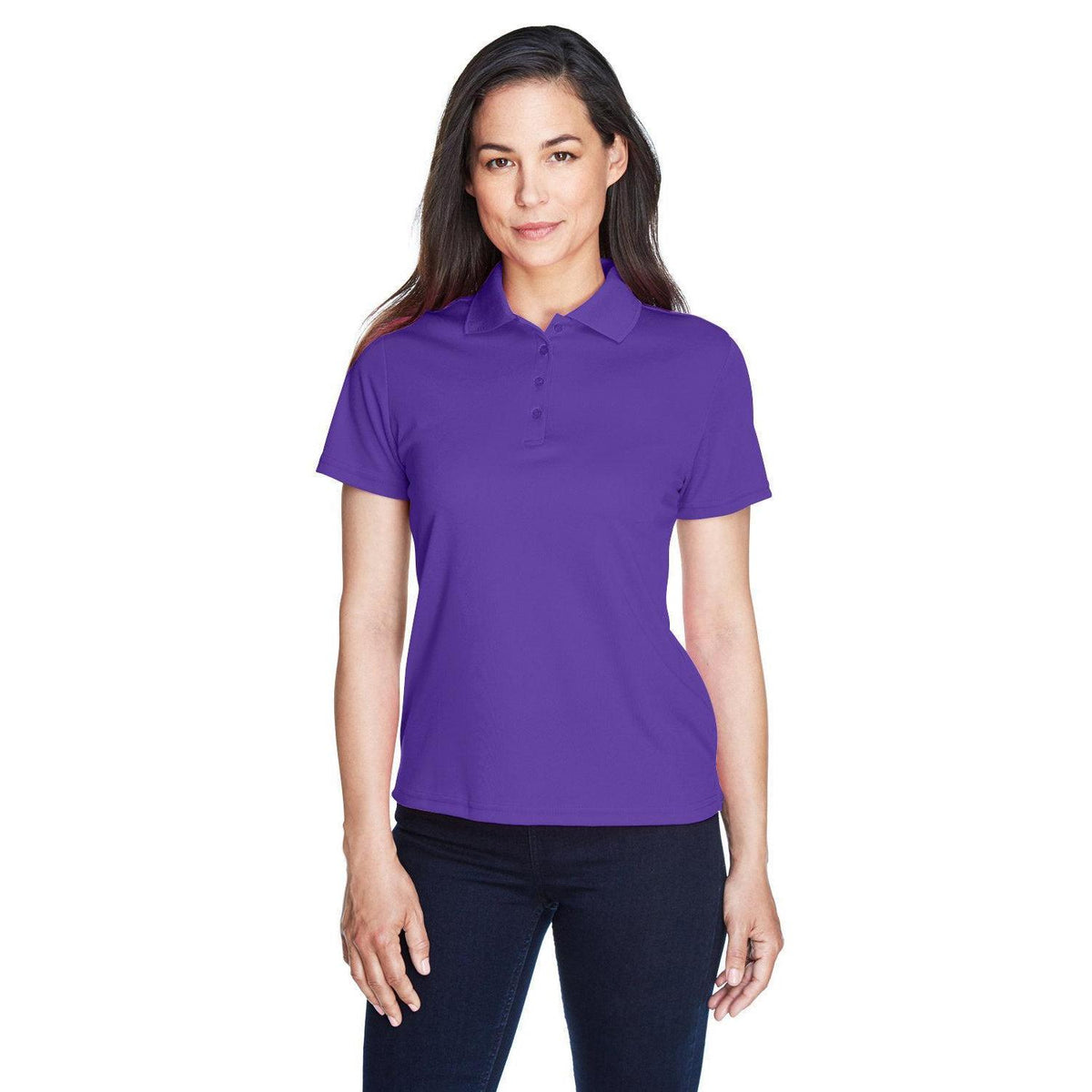 no-logo Core 365 Women's Performance Pique Polo-Ladies Polos-CORE365-Campus Purple-XS-Thread Logic