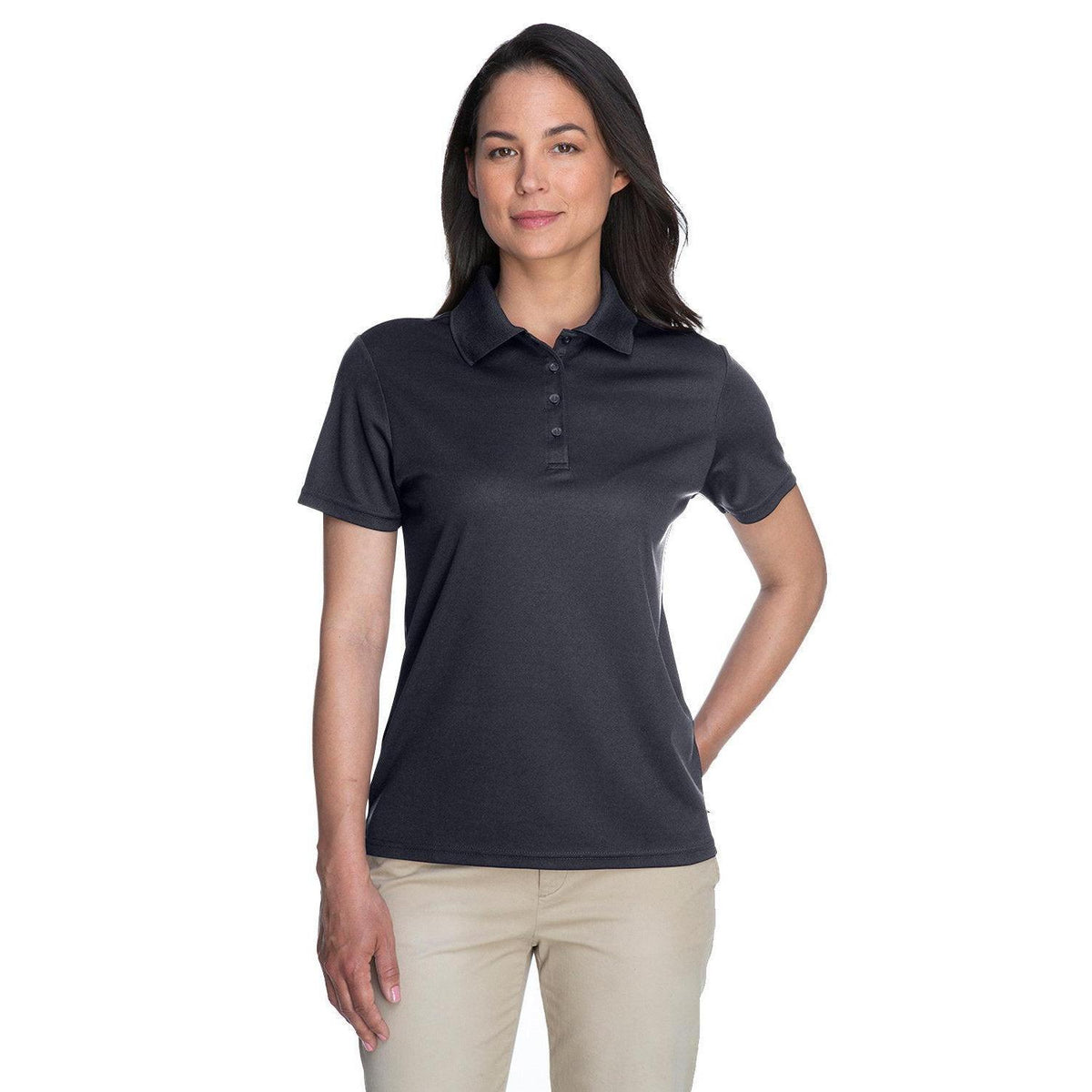 no-logo Core 365 Women's Performance Pique Polo-Ladies Polos-CORE365-Carbon-XS-Thread Logic
