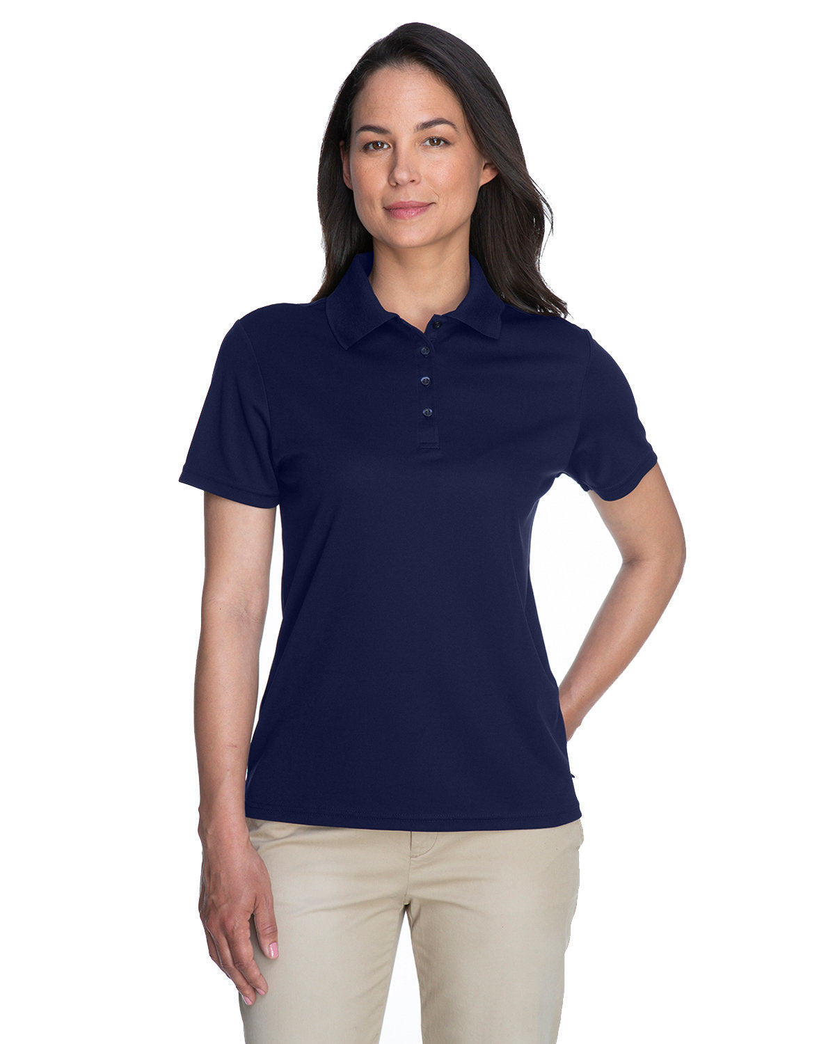 Core 365 Ladies Performance Pique Polo-Ladies Polos-CORE365-Classic Navy-XS-Thread Logic