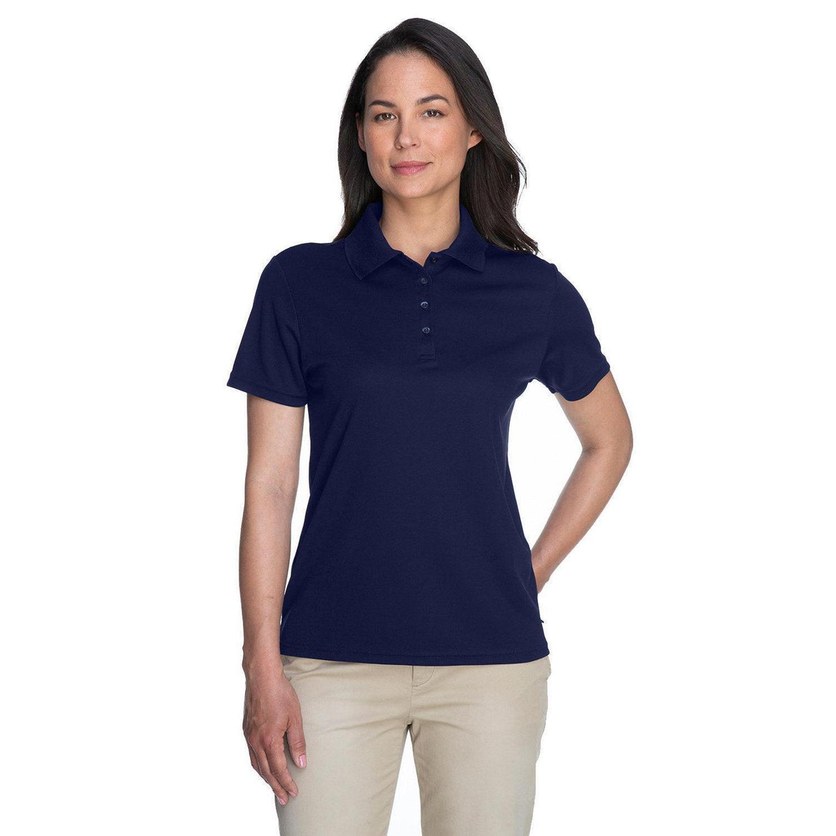 no-logo Core 365 Women's Performance Pique Polo-Ladies Polos-CORE365-Classic Navy-XS-Thread Logic