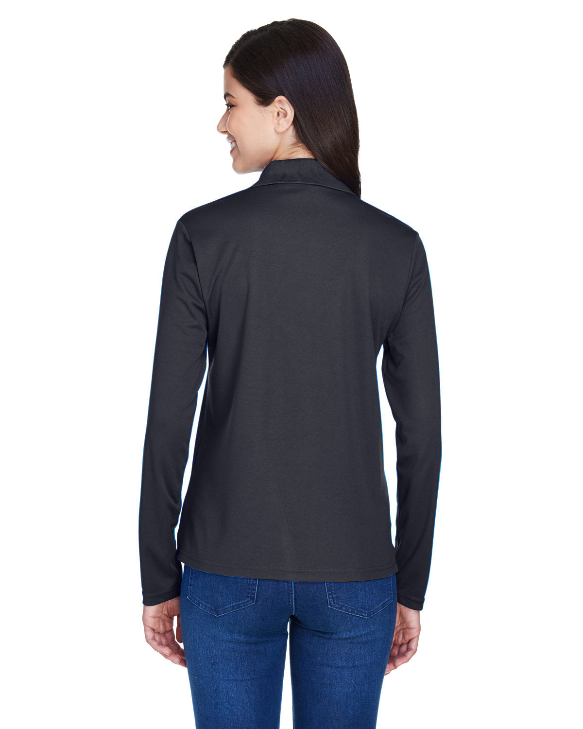 no-logo Core 365 Ladies Pinnacle Performance Long-Sleeve Pique Polo-Ladies Polos-CORE365-Thread Logic