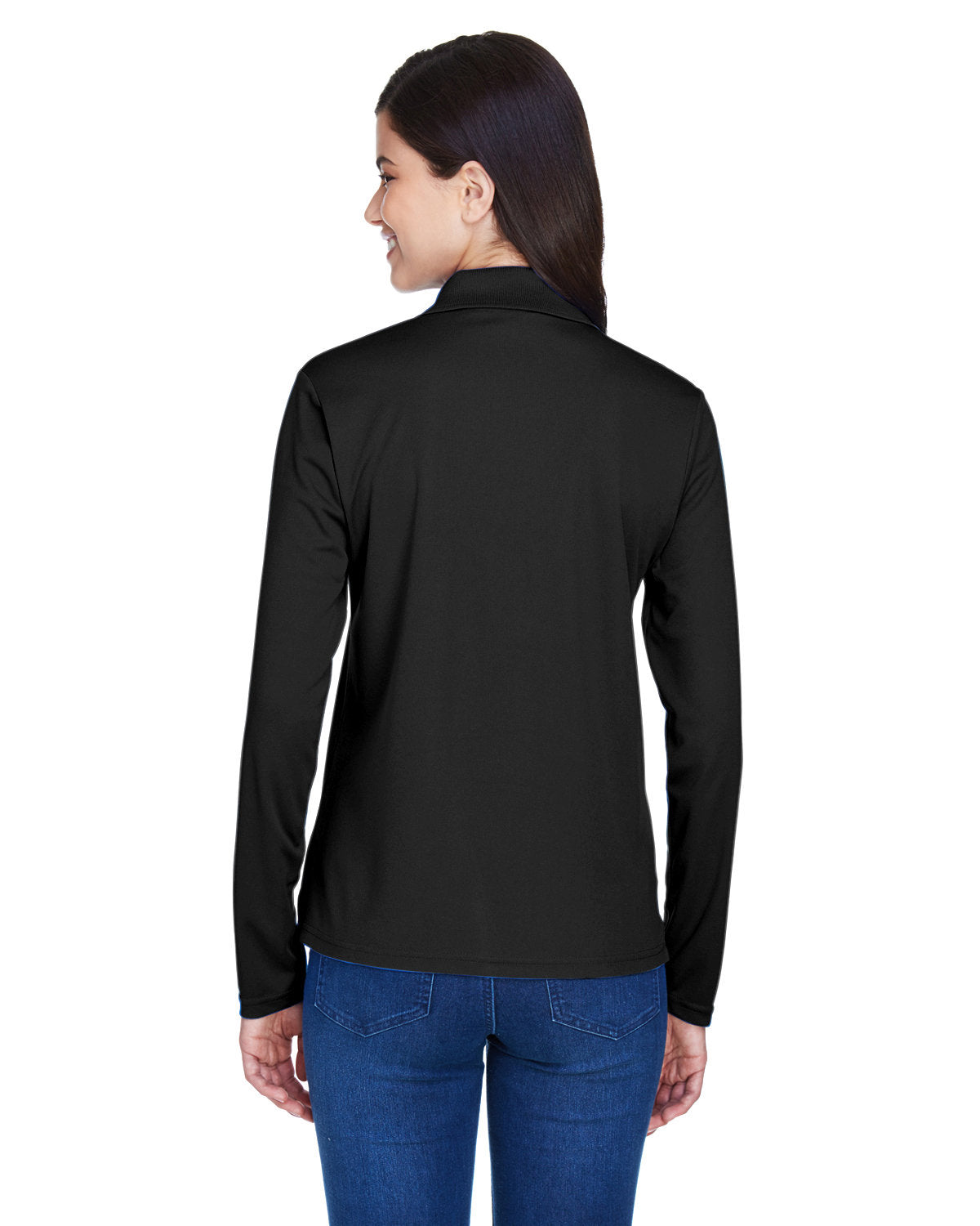no-logo Core 365 Ladies Pinnacle Performance Long-Sleeve Pique Polo-Ladies Polos-CORE365-Thread Logic