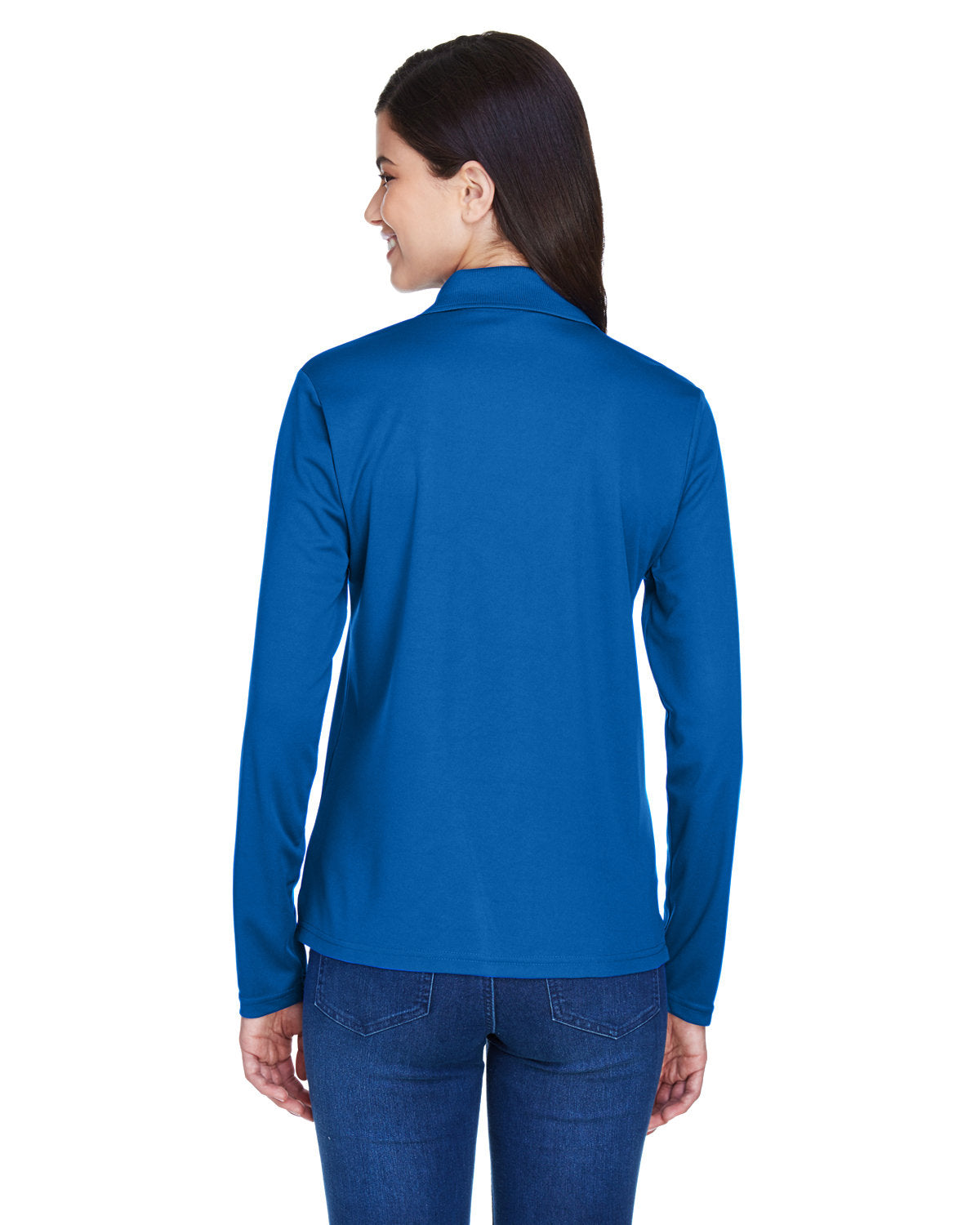 no-logo Core 365 Ladies Pinnacle Performance Long-Sleeve Pique Polo-Ladies Polos-CORE365-Thread Logic