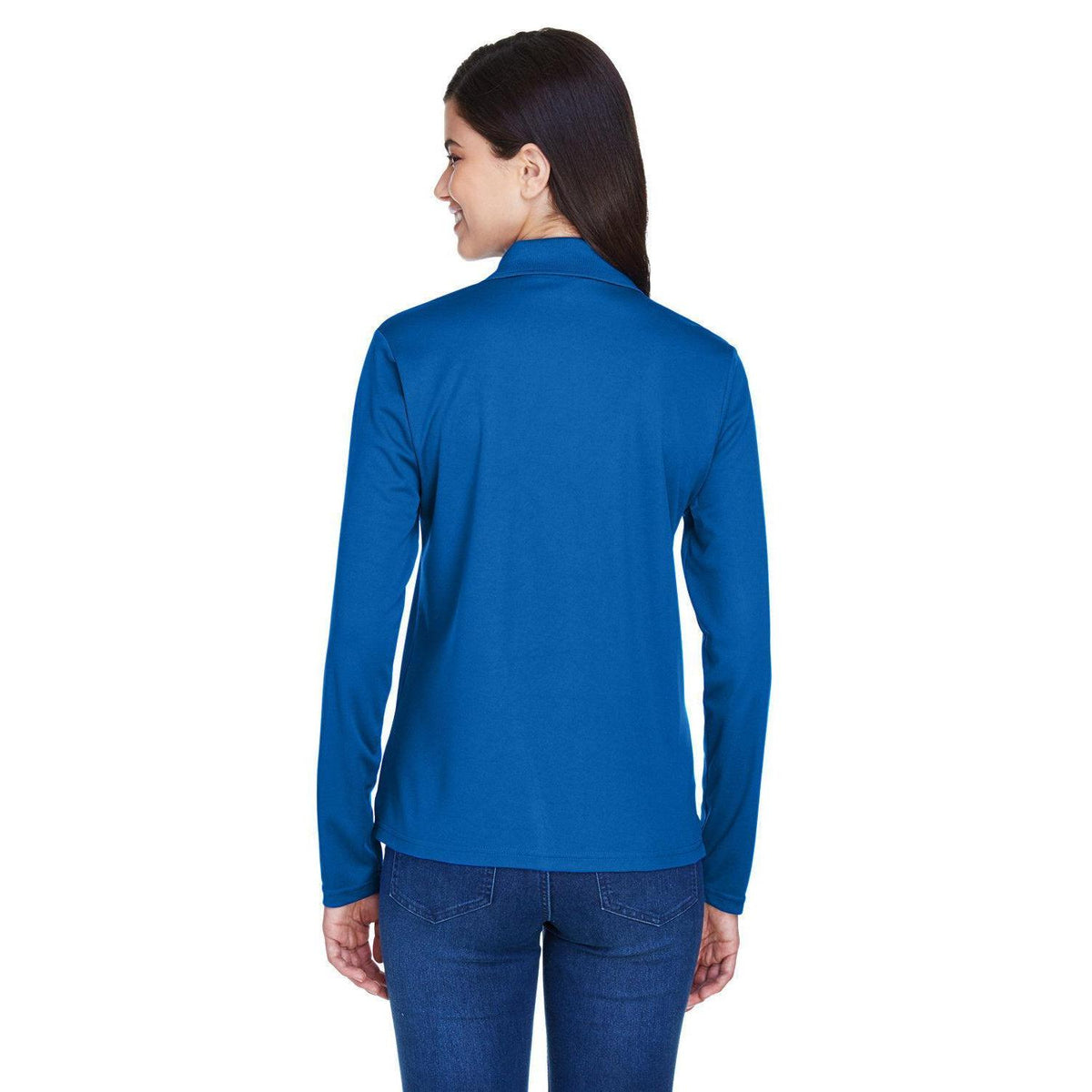 no-logo Core 365 Women's Pinnacle Performance Long-Sleeve Pique Polo-Ladies Polos-CORE365-Thread Logic