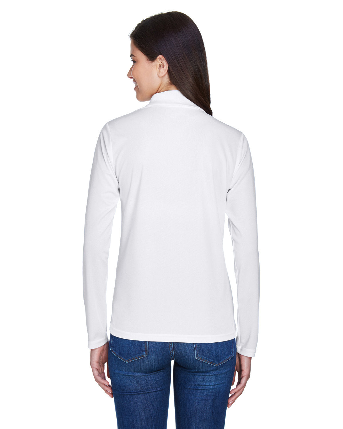 no-logo Core 365 Ladies Pinnacle Performance Long-Sleeve Pique Polo-Ladies Polos-CORE365-Thread Logic
