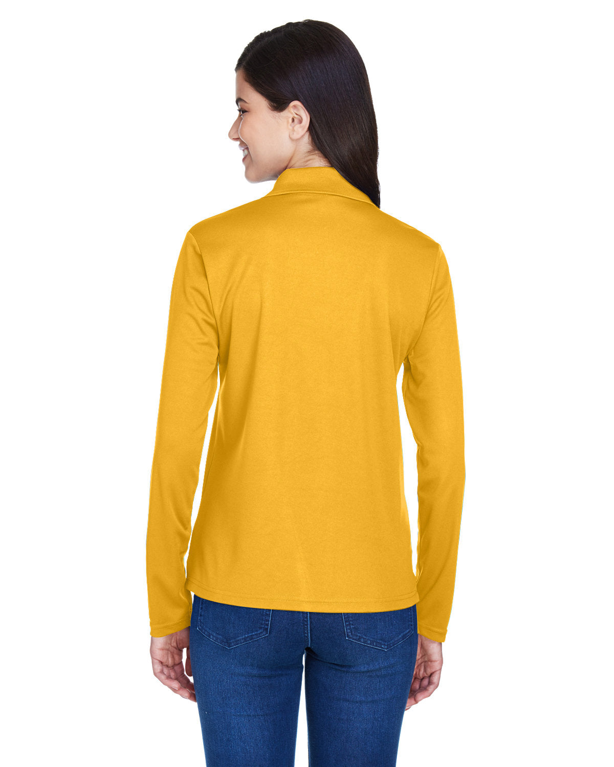 no-logo Core 365 Ladies Pinnacle Performance Long-Sleeve Pique Polo-Ladies Polos-CORE365-Thread Logic