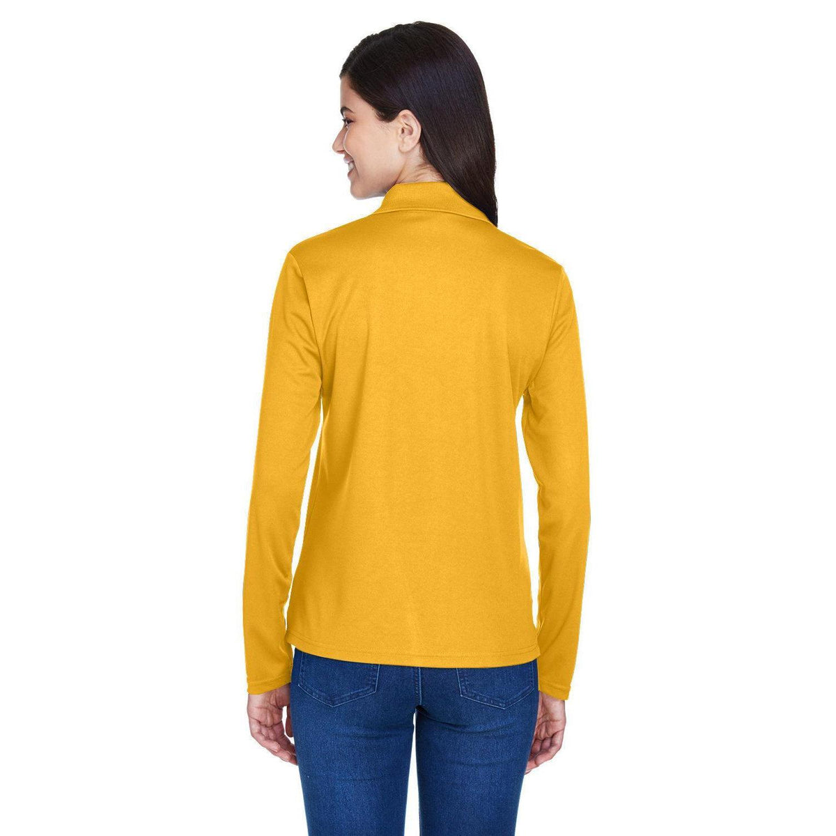 no-logo Core 365 Women's Pinnacle Performance Long-Sleeve Pique Polo-Ladies Polos-CORE365-Thread Logic