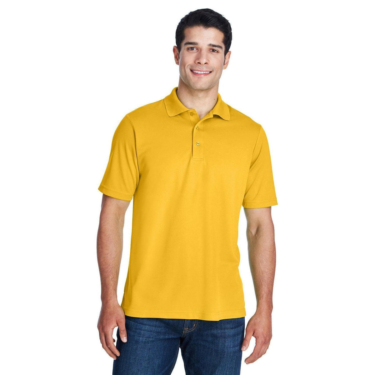 logo-left Core 365 Performance Pique Polo Shirt-Men's Polos-CORE365-Campus Gold-S-Thread Logic