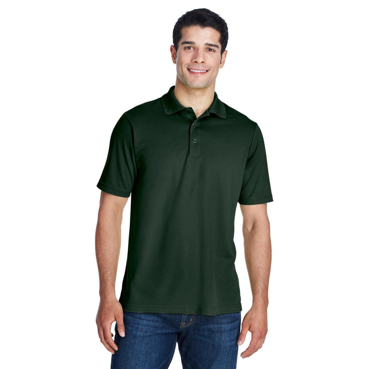 logo-left Core 365 Performance Pique Polo Shirt-Men's Polos-CORE365-Forest-S-Thread Logic