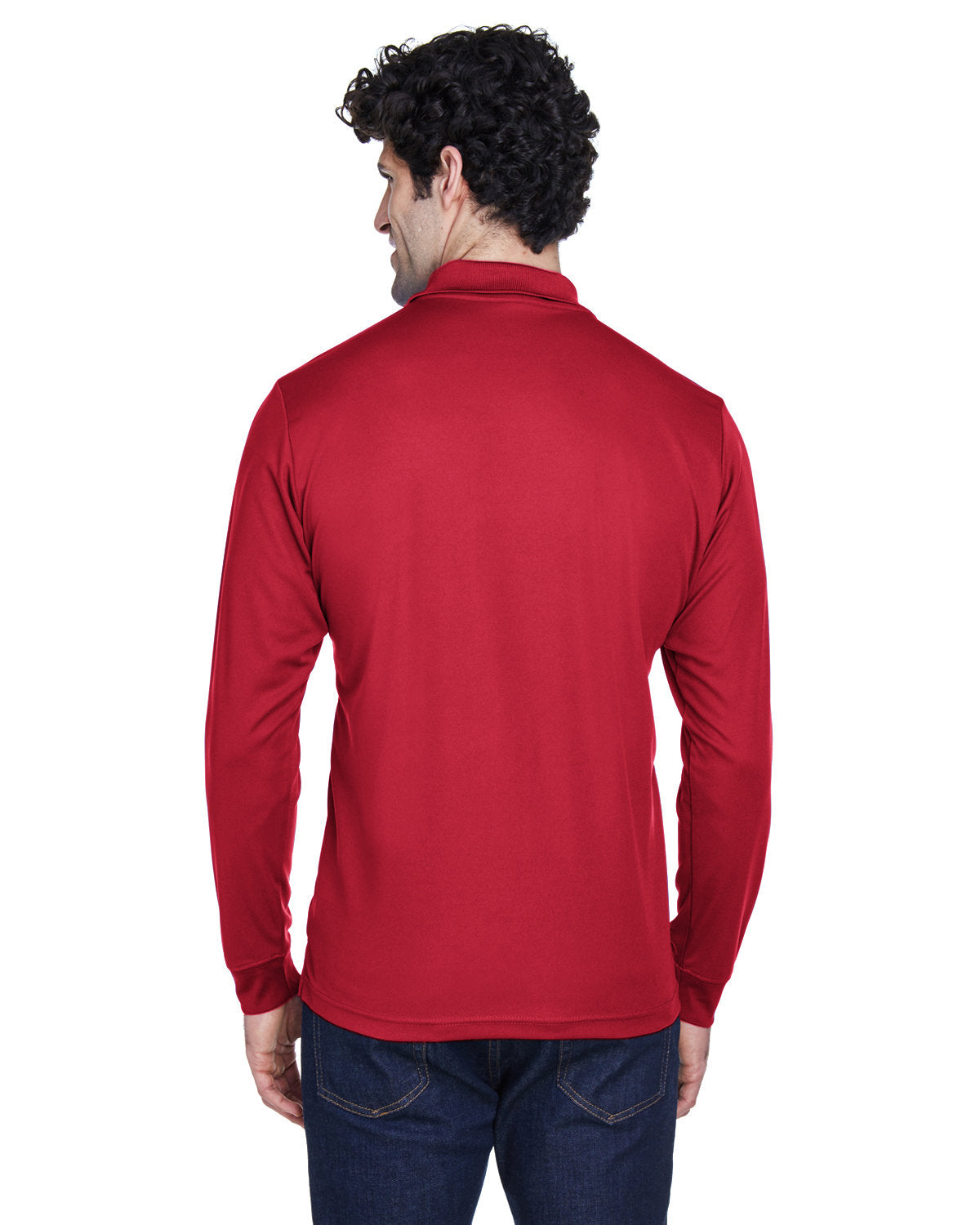 no-logo Core 365 Pinnacle Performance Long-Sleeve Pique Polo-Men's Polos-CORE365-Thread Logic