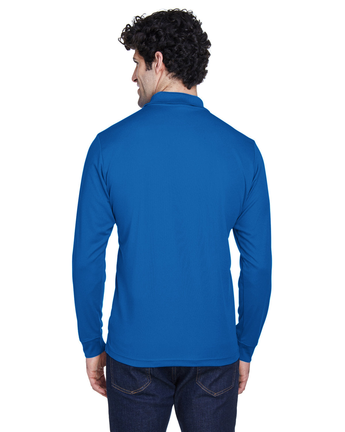 no-logo Core 365 Pinnacle Performance Long-Sleeve Pique Polo-Men's Polos-CORE365-Thread Logic