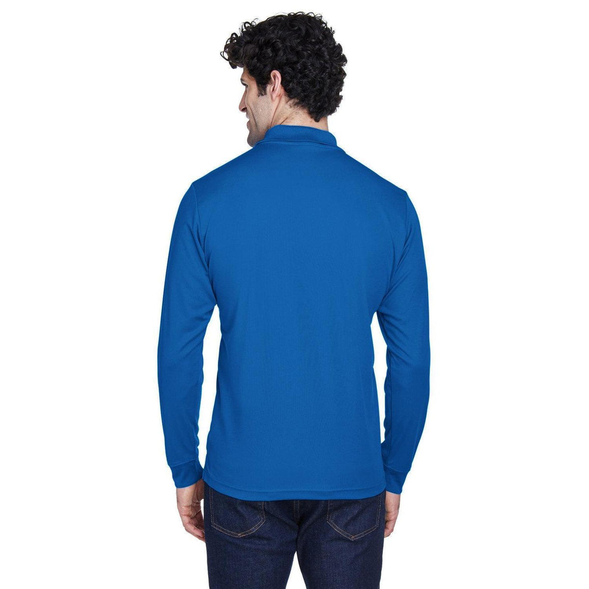 no-logo Core 365 Pinnacle Performance Long-Sleeve Pique Polo-Polos-CORE365-Thread Logic