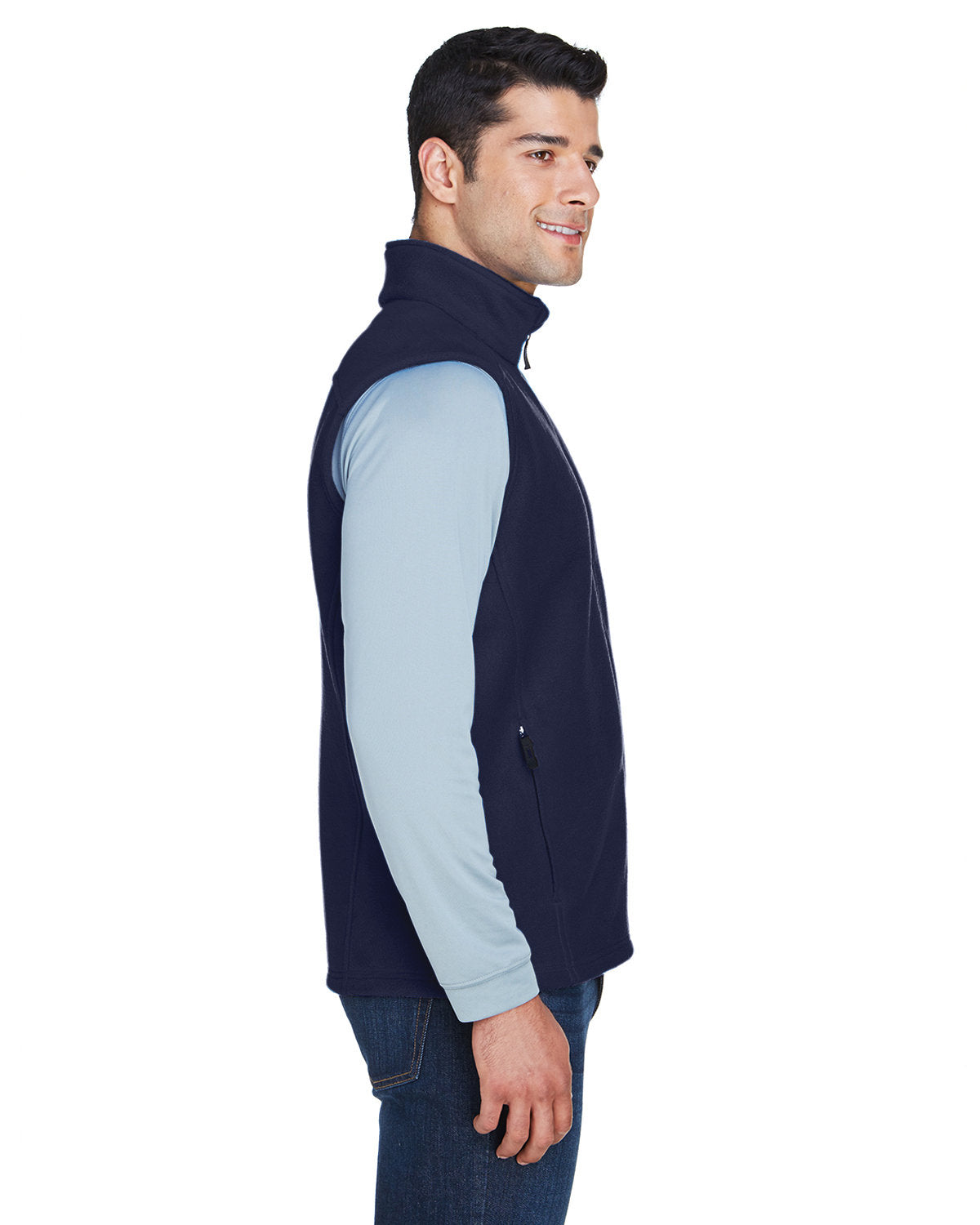 no-logo Core 365 Tall Journey Fleece Vest-Men's Layering-CORE365-Thread Logic