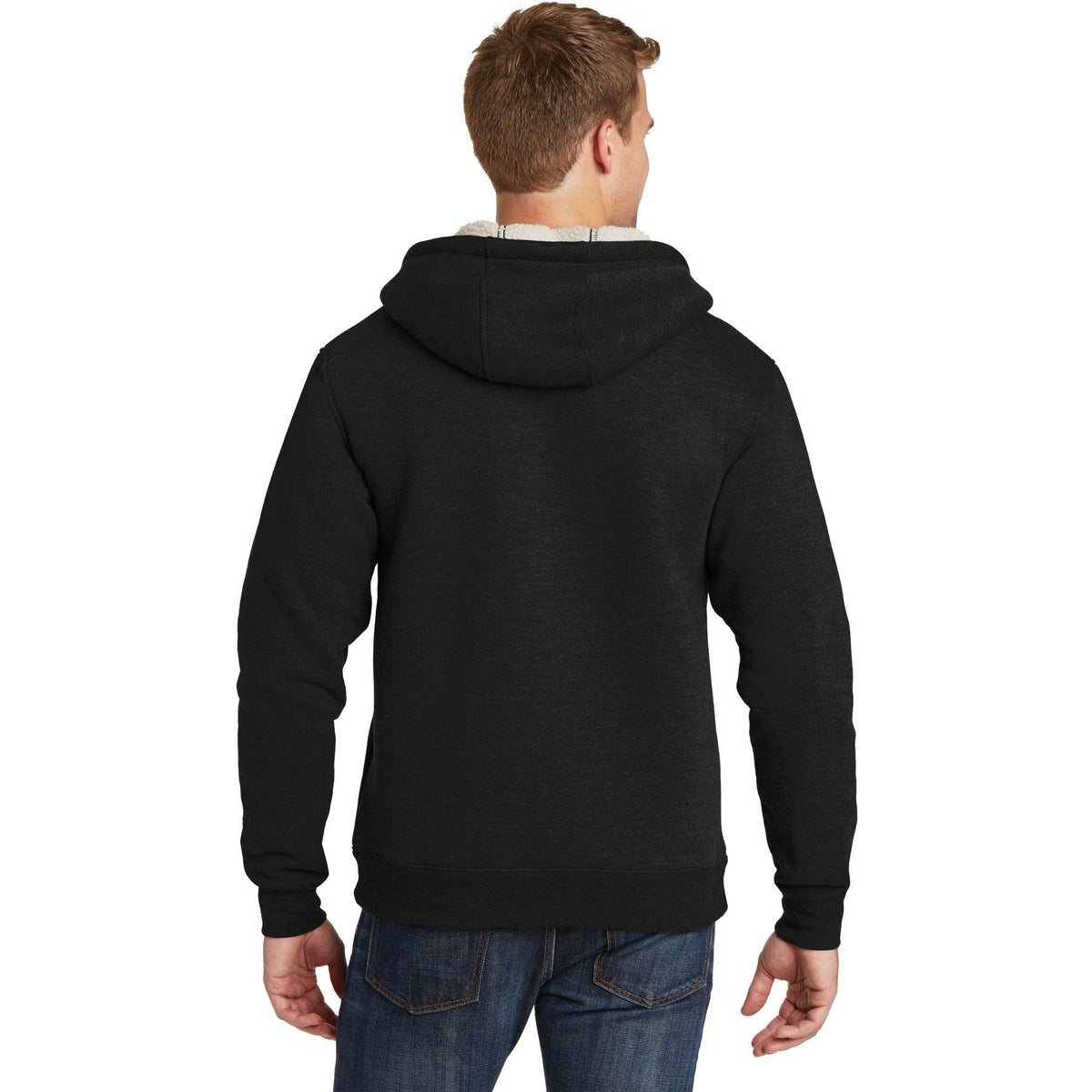 no-logo CornerStone Heavyweight Sherpa-Lined Hooded Fleece Jacket-Regular-Cornerstone-Thread Logic