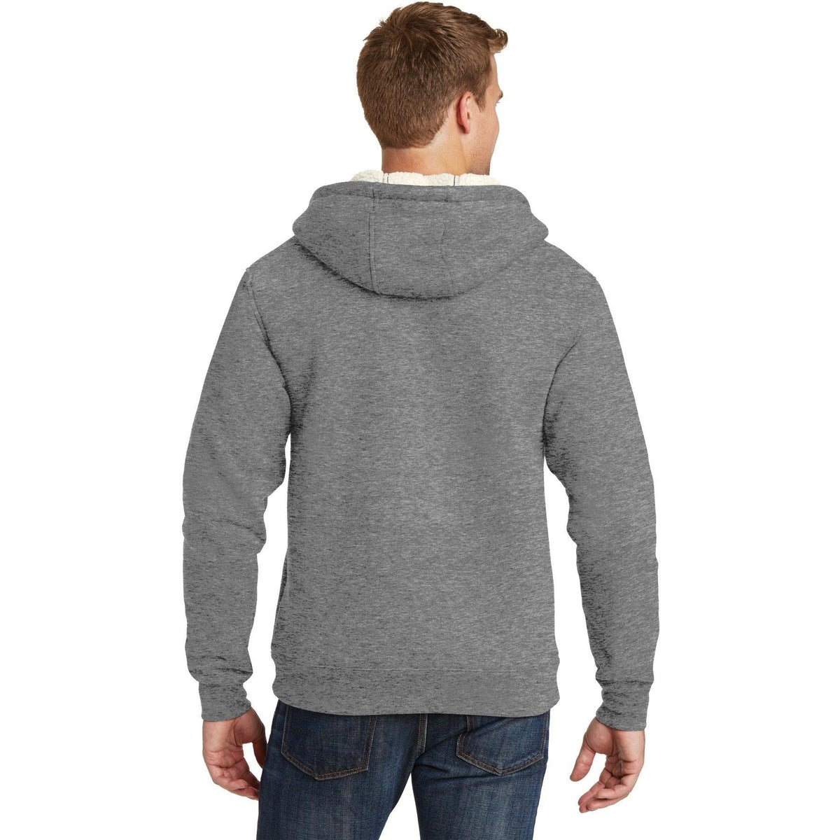 no-logo CornerStone Heavyweight Sherpa-Lined Hooded Fleece Jacket-Regular-Cornerstone-Thread Logic