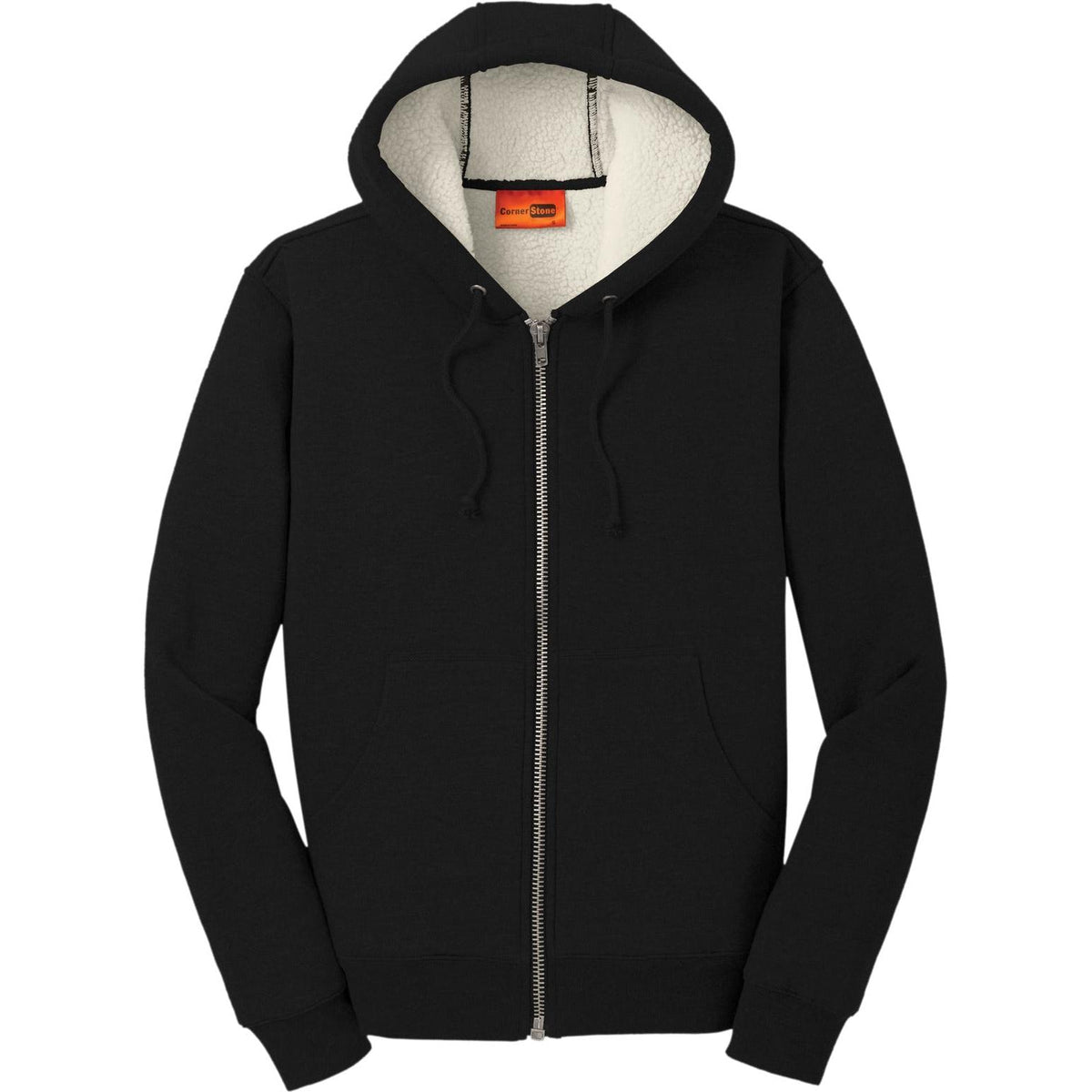 logo-left CornerStone Heavyweight Sherpa-Lined Hooded Fleece Jacket