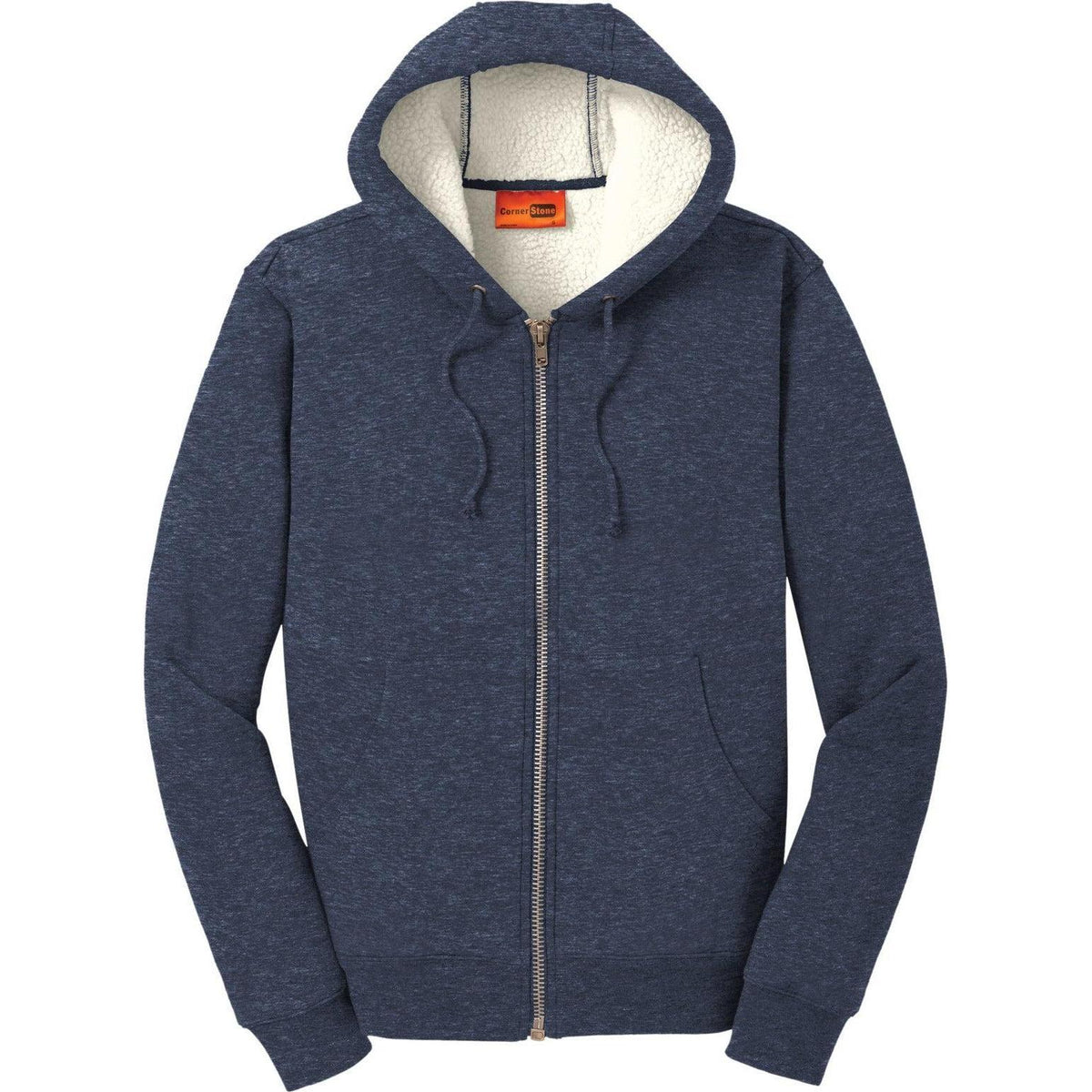 logo-left CornerStone Heavyweight Sherpa-Lined Hooded Fleece Jacket