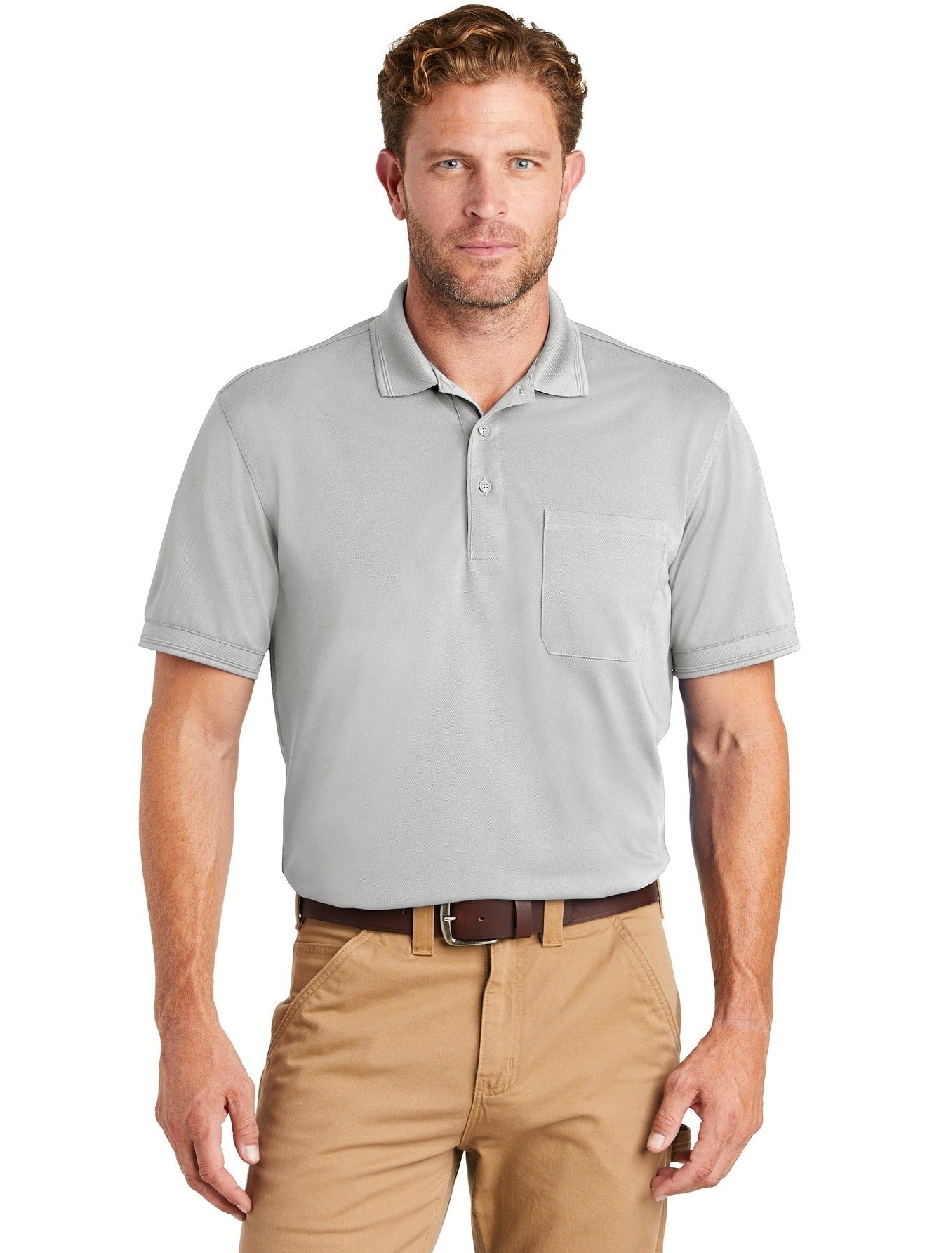 no-logo CornerStone Industrial Snag-Proof Pique Pocket Polo-Regular-Cornerstone-Thread Logic