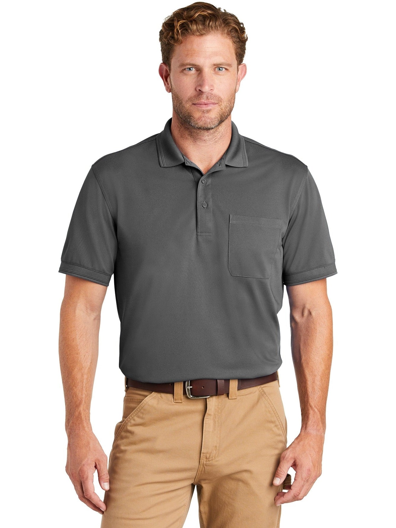 no-logo CornerStone Industrial Snag-Proof Pique Pocket Polo-Regular-Cornerstone-Thread Logic