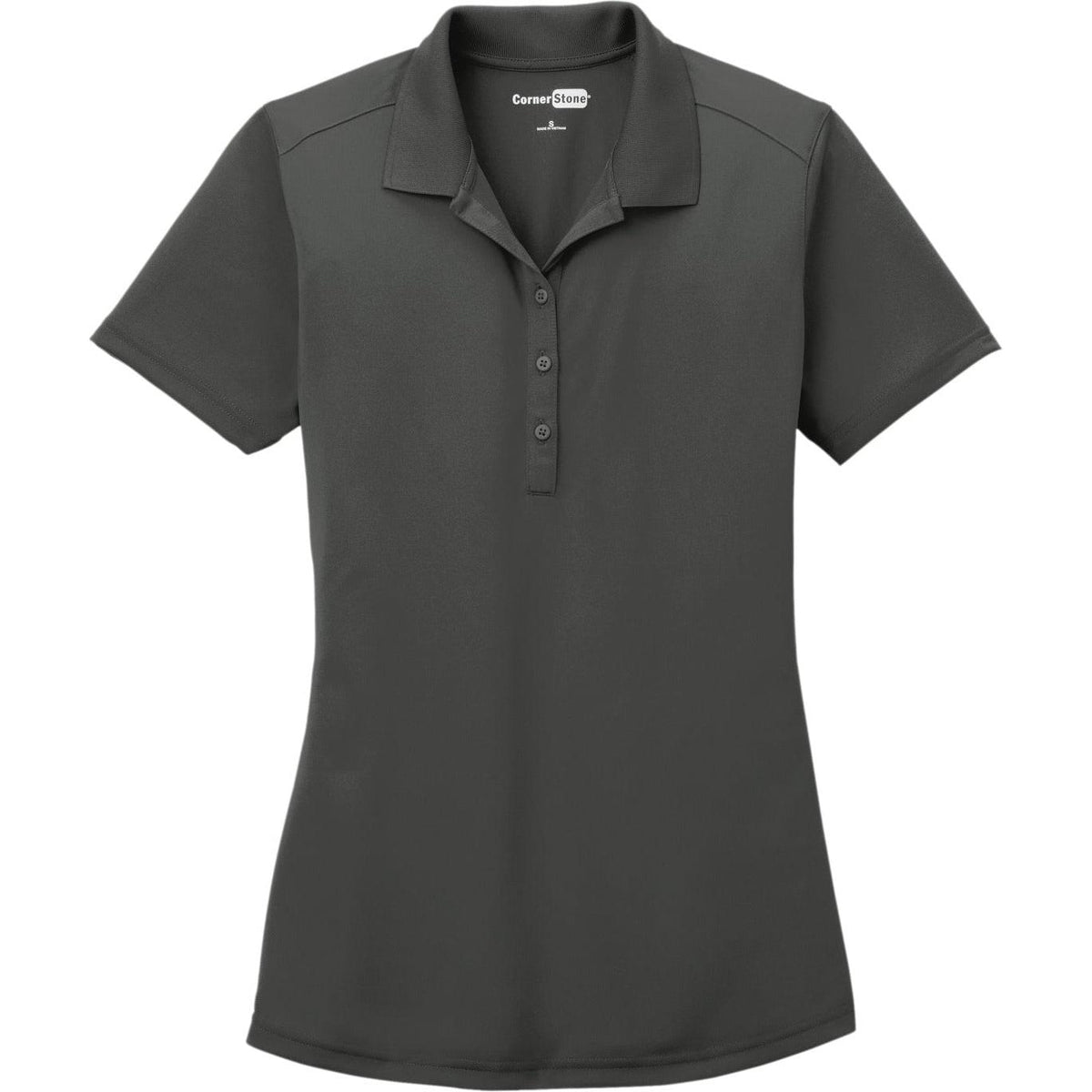 no-logo CornerStone Women's Select Lightweight Snag-Proof Polo-Regular-Cornerstone-Charcoal-XS-Thread Logic