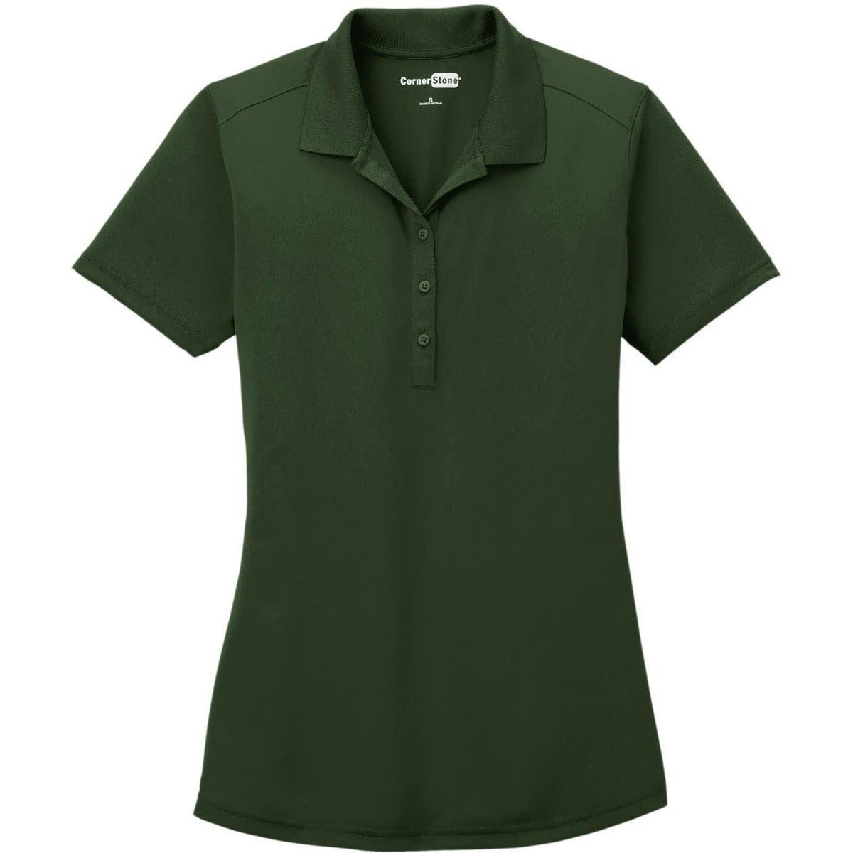no-logo CornerStone Women's Select Lightweight Snag-Proof Polo-Regular-Cornerstone-Dark Green-XS-Thread Logic