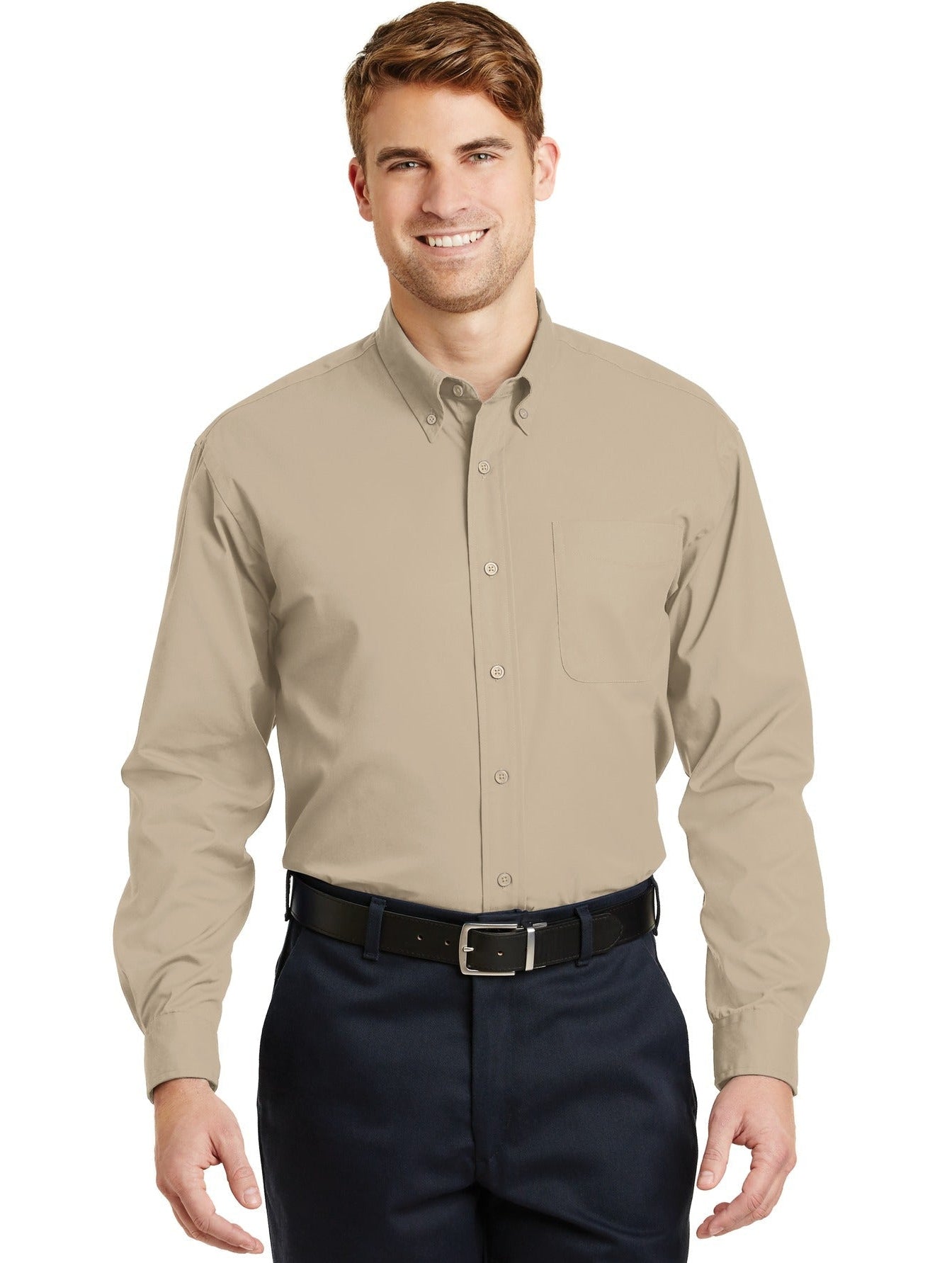 no-logo CornerStone Long Sleeve SuperPro Twill Shirt-Regular-Cornerstone-Thread Logic