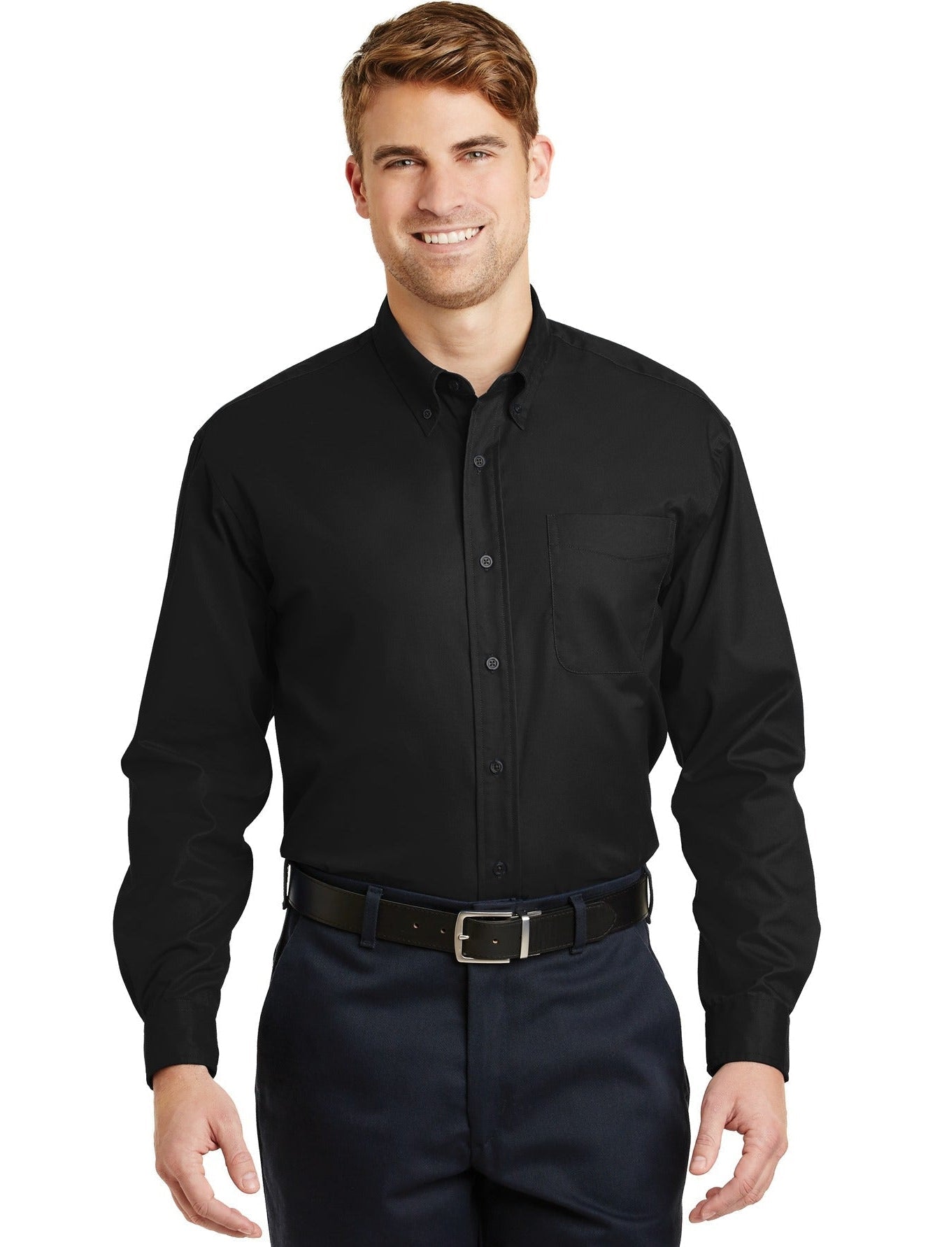 no-logo CornerStone Long Sleeve SuperPro Twill Shirt-Regular-Cornerstone-Thread Logic