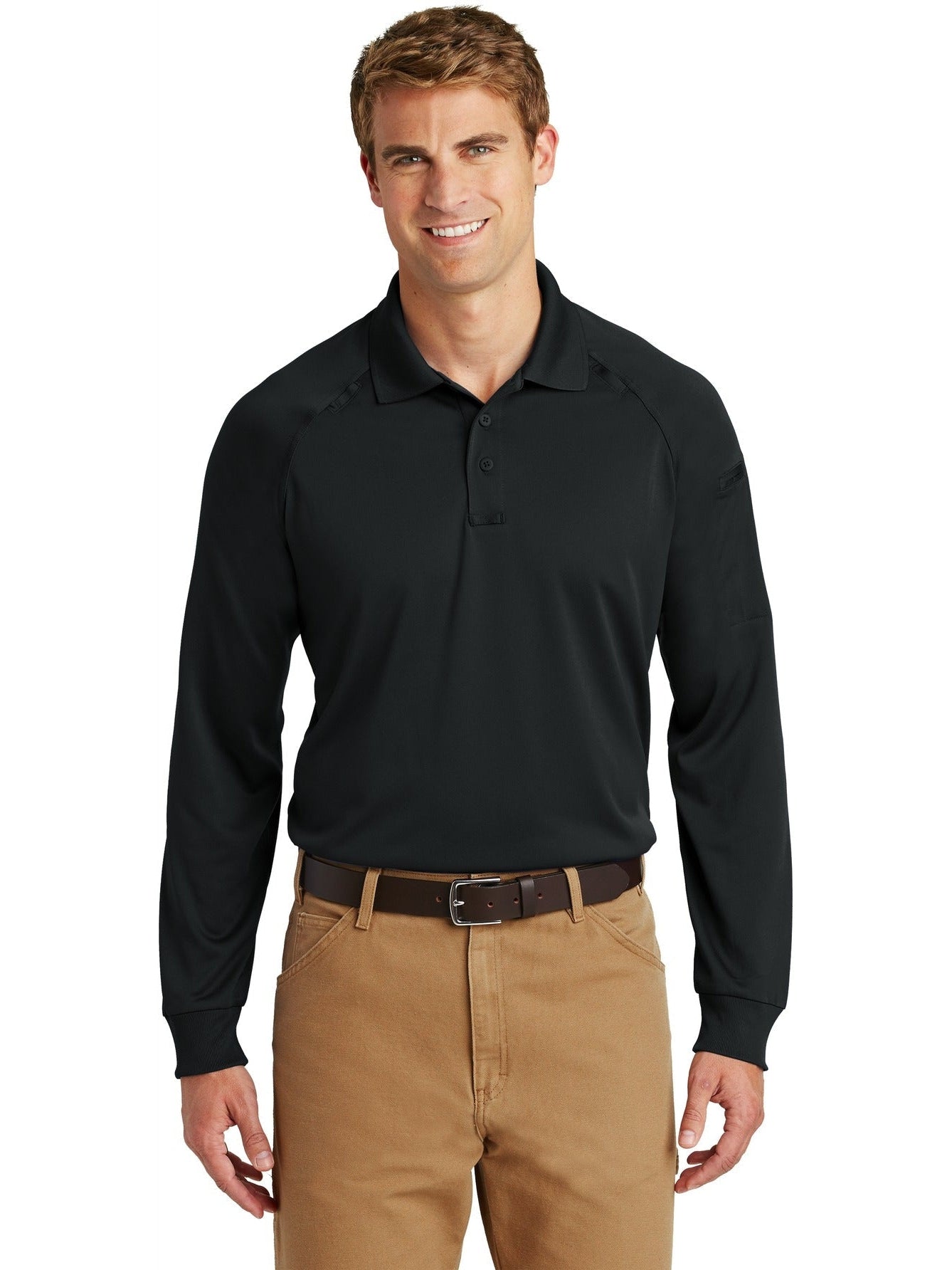 no-logo CornerStone Select Long Sleeve Snag-Proof Tactical Polo-Regular-Cornerstone-Thread Logic