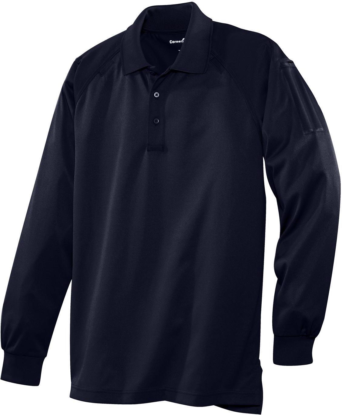 CornerStone Select Long Sleeve Snag-Proof Tactical Polo-Regular-Cornerstone-Dark Navy-S-Thread Logic