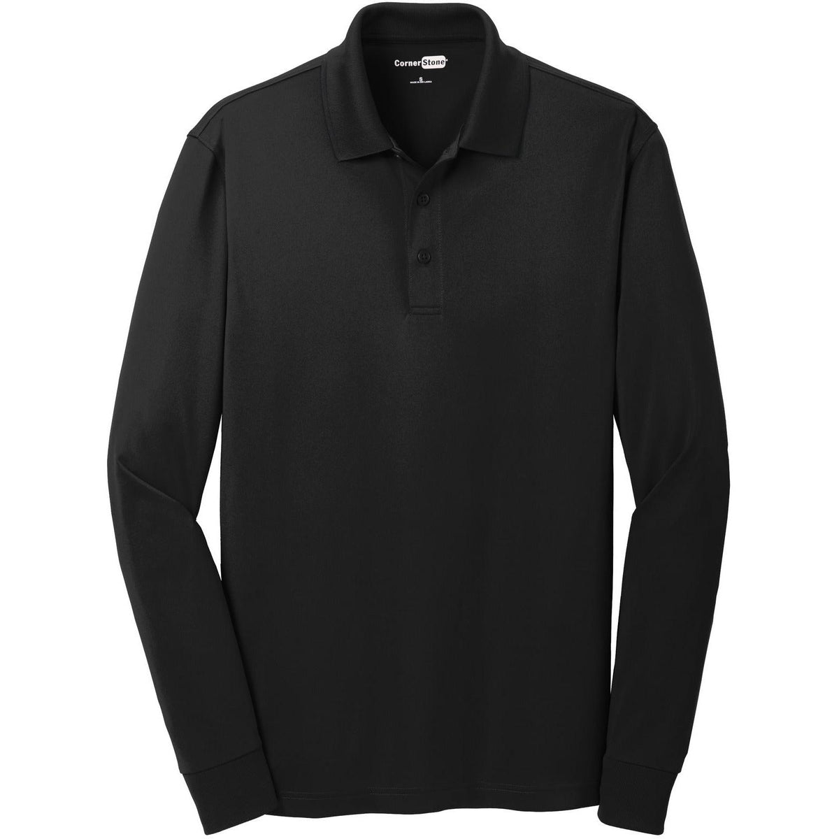 no-logo CornerStone Select Snag-Proof Long Sleeve Polo