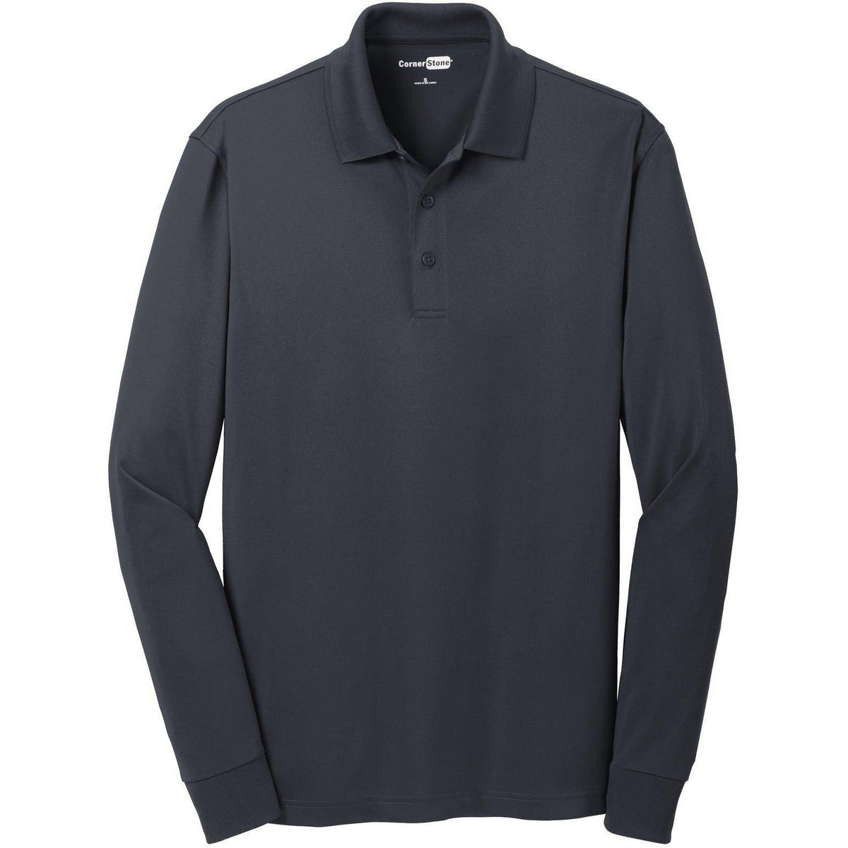 no-logo CornerStone Select Snag-Proof Long Sleeve Polo