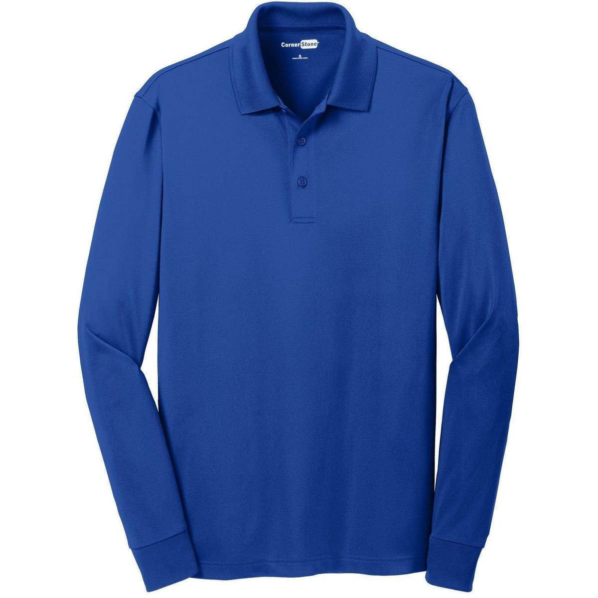 no-logo CornerStone Select Snag-Proof Long Sleeve Polo