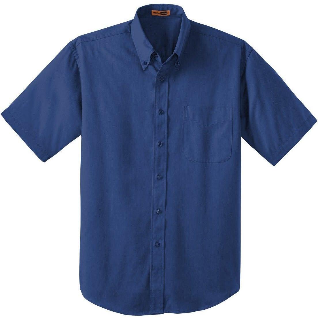 logo-left CornerStone Short Sleeve SuperPro Twill Shirt-Dress Shirts-Cornerstone-Royal-S-Thread Logic