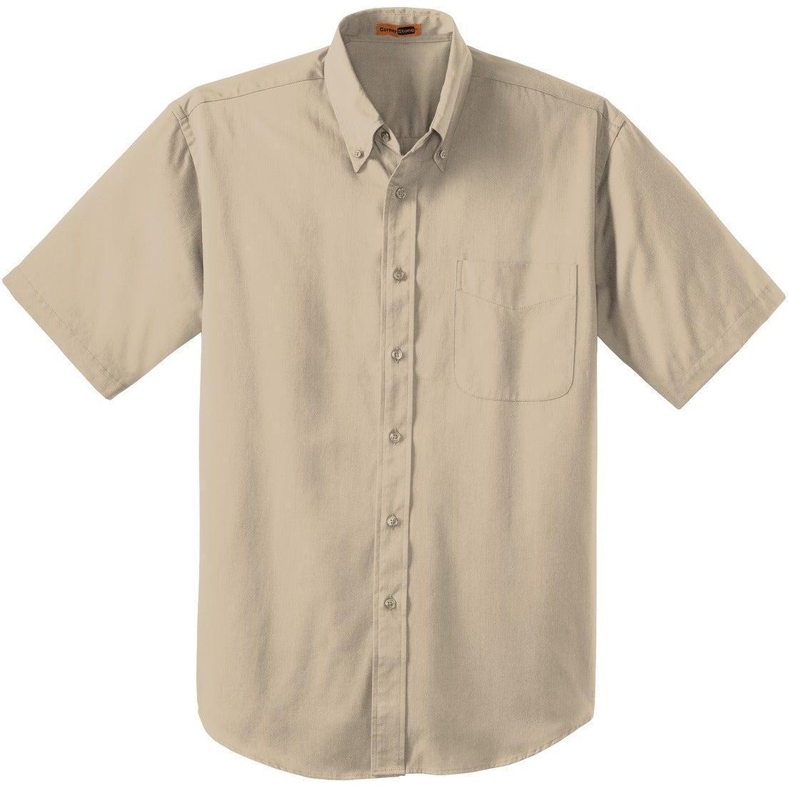 logo-left CornerStone Short Sleeve SuperPro Twill Shirt-Dress Shirts-Cornerstone-Stone-S-Thread Logic
