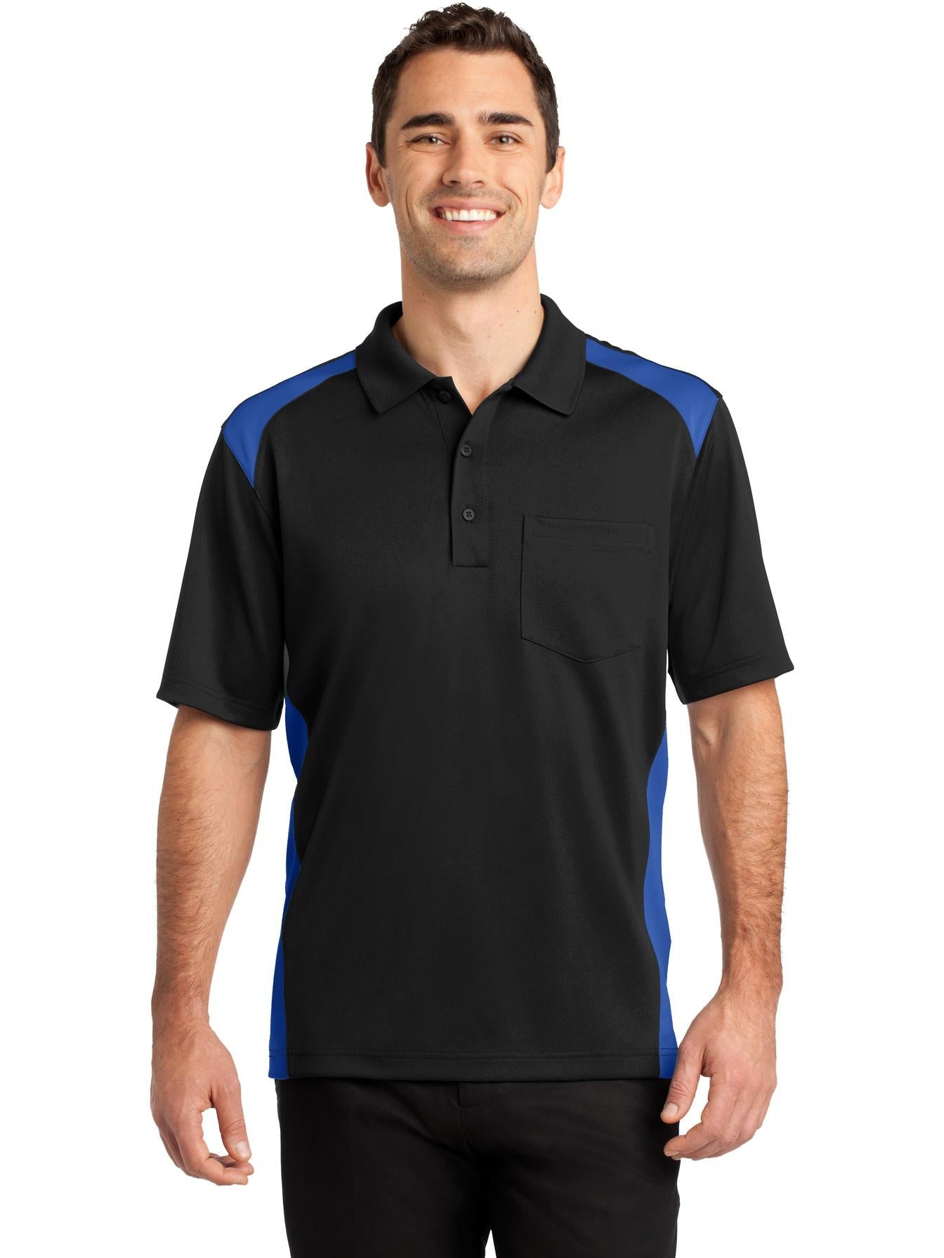 no-logo CornerStone Snag-Proof Colorblock Pocket Polo-Regular-Cornerstone-Thread Logic